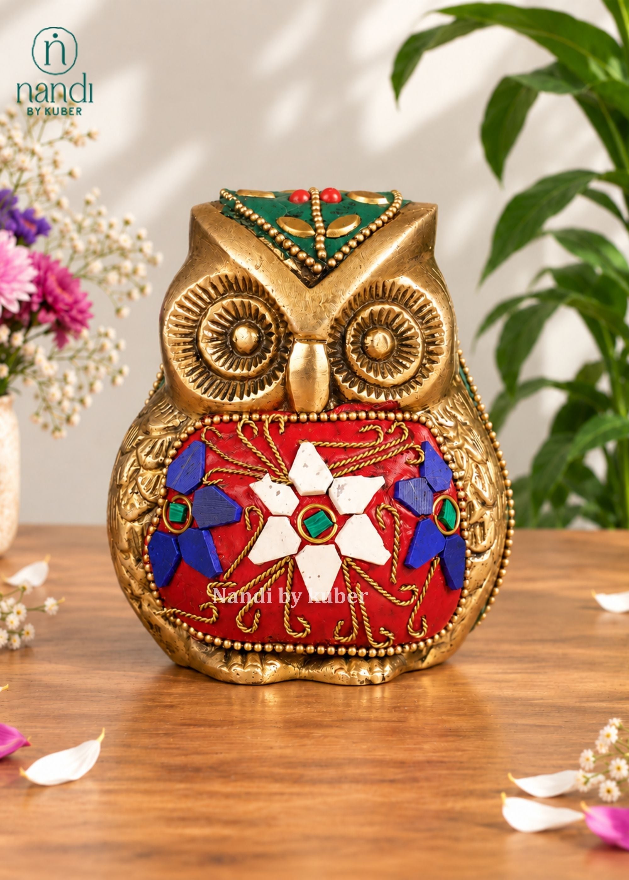 Brass Owl Carved