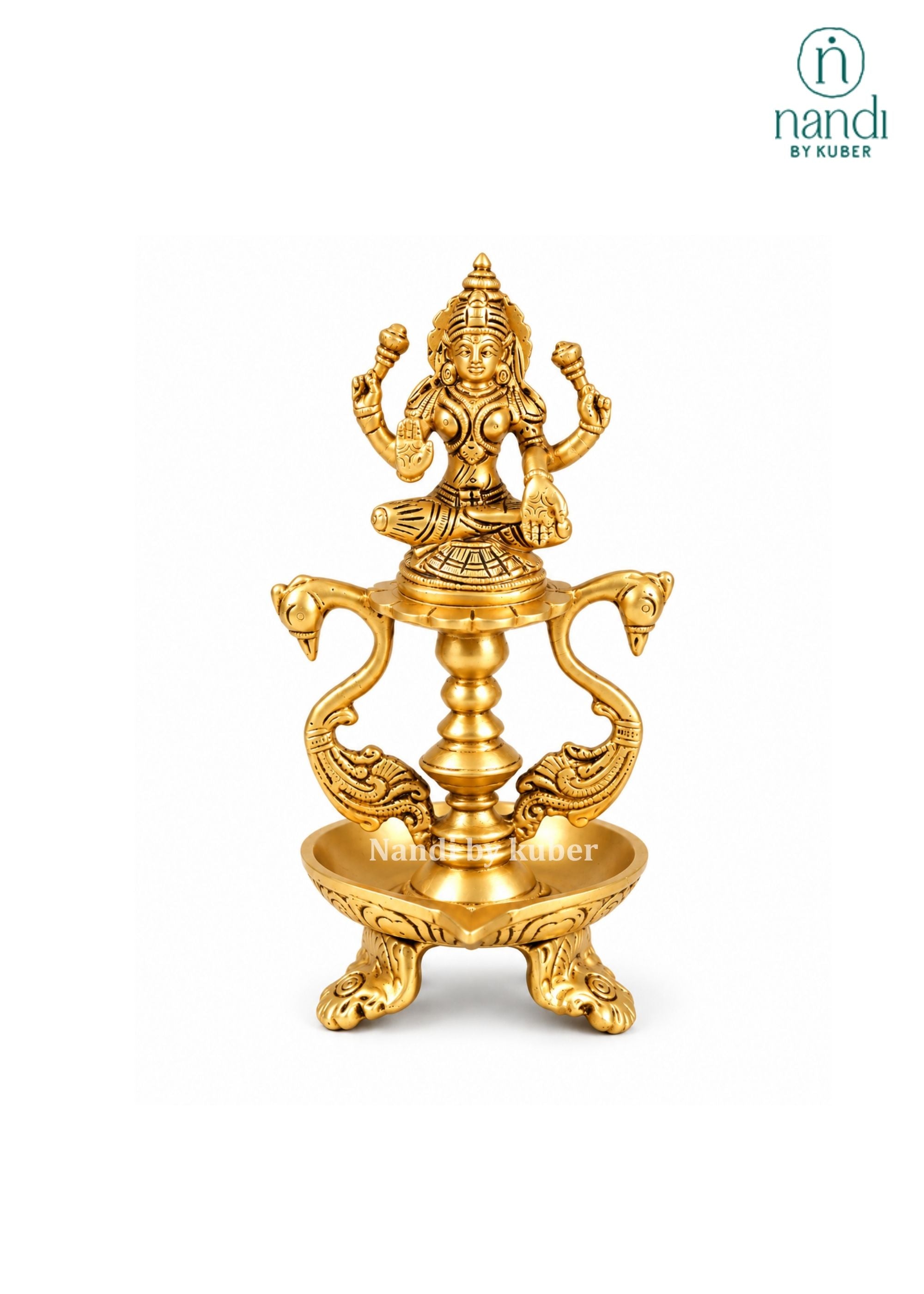 Brass Diya Laxmi Sitting