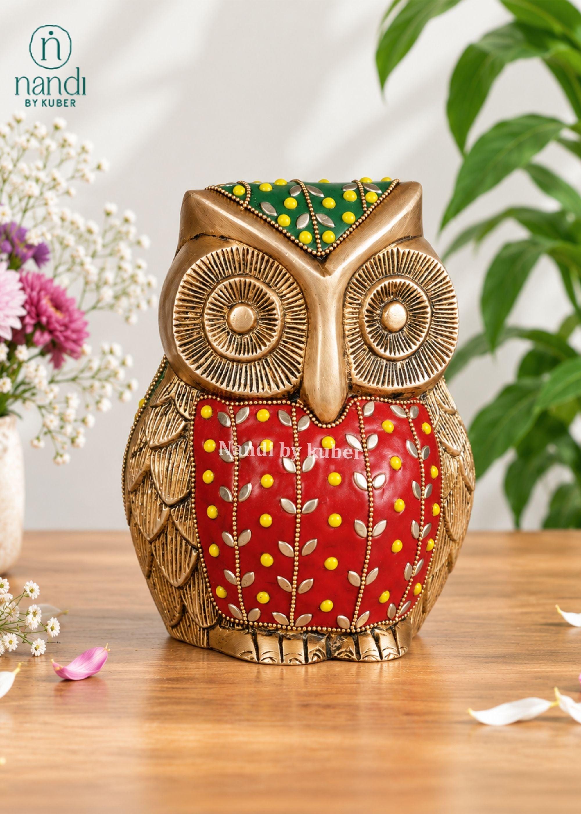 Brass Owl - angle 2