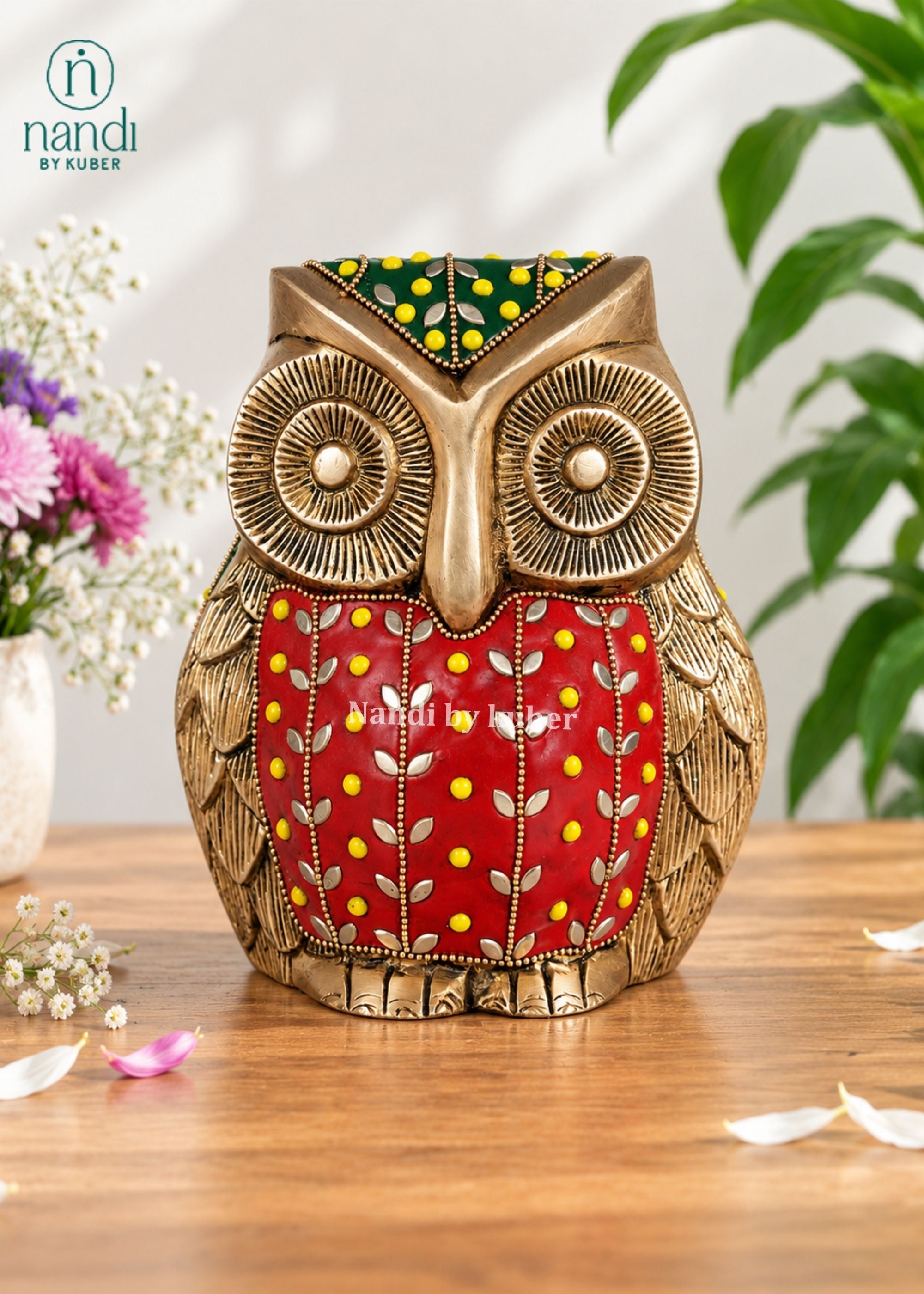 Brass Owl - angle 3