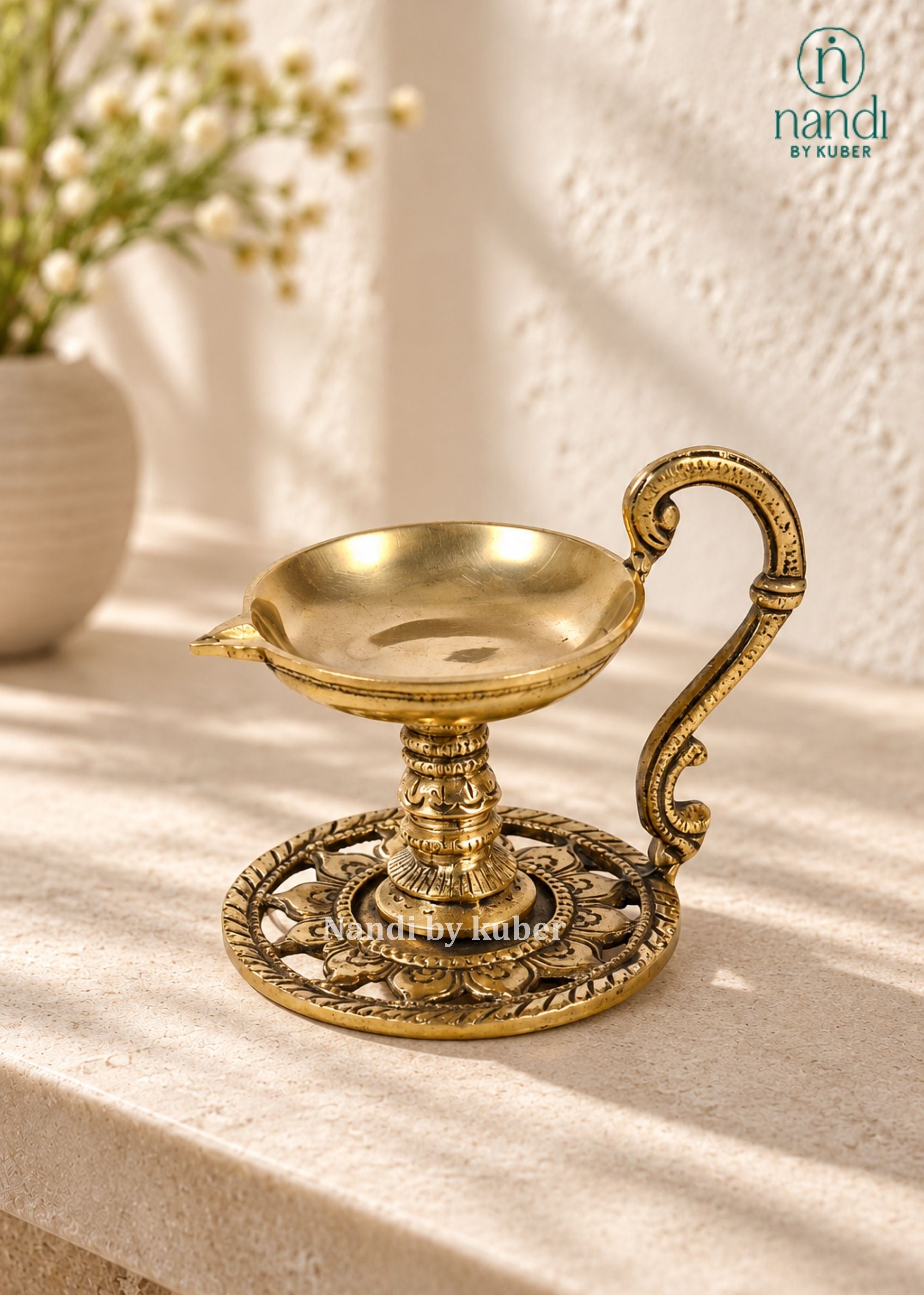 Brass Deepak Round Base