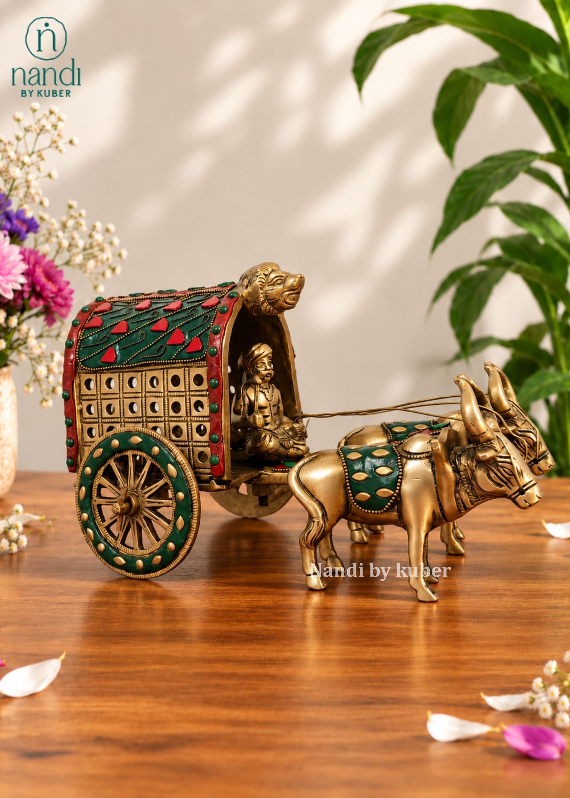 Brass Bullock Cart - angle 4