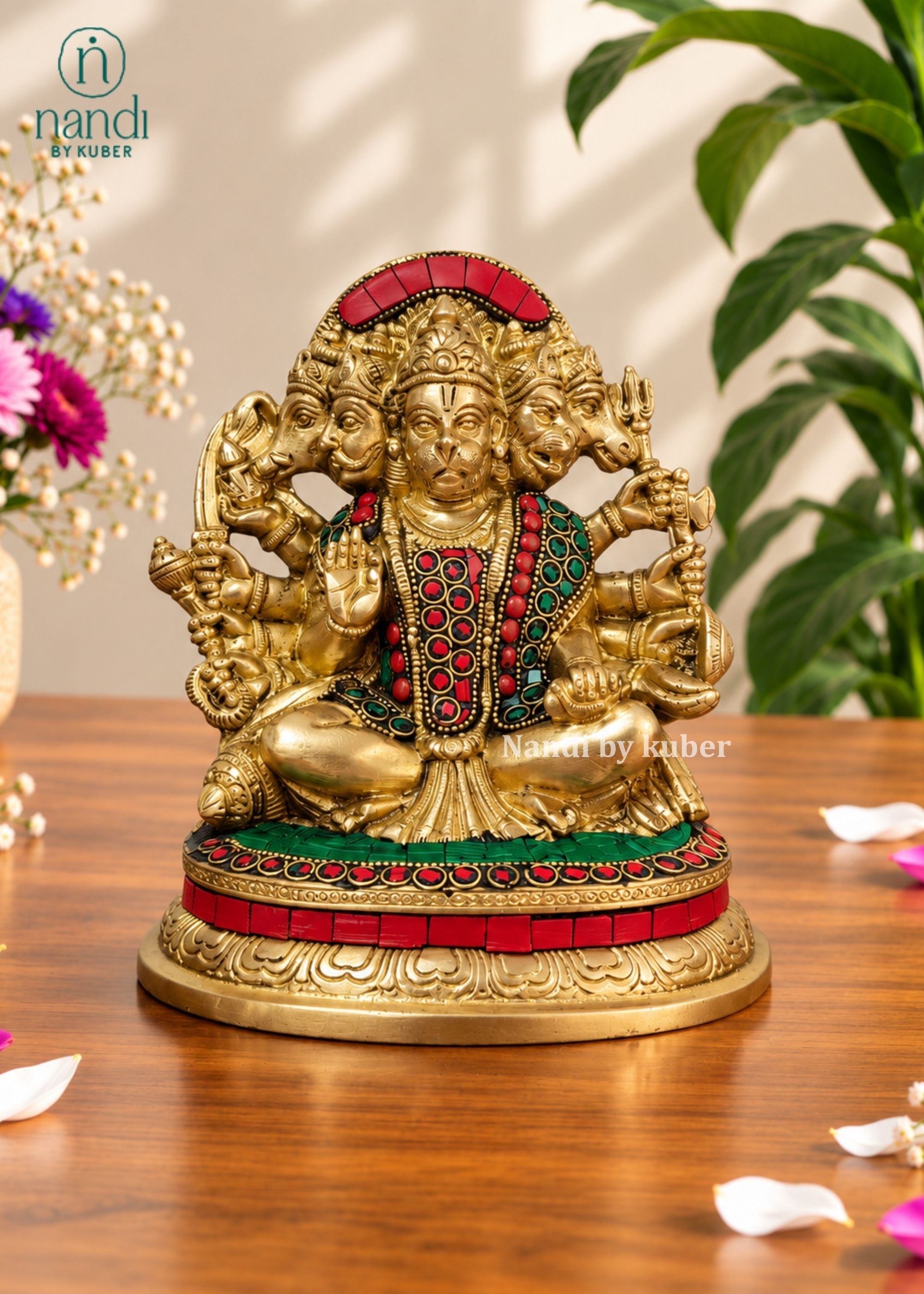 Brass Hanuman Panchmukhi - angle 5