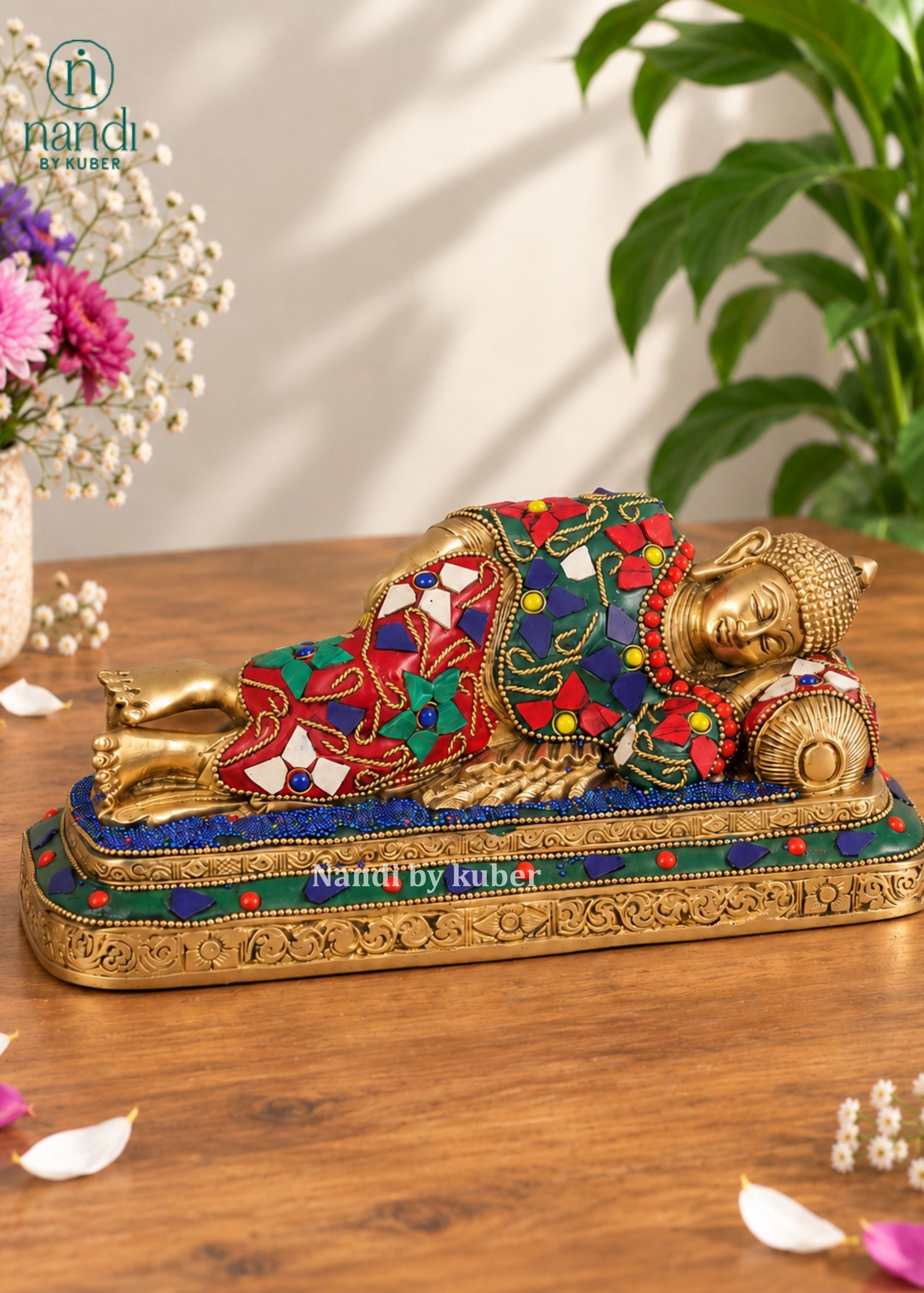 Brass Buddha Relaxing