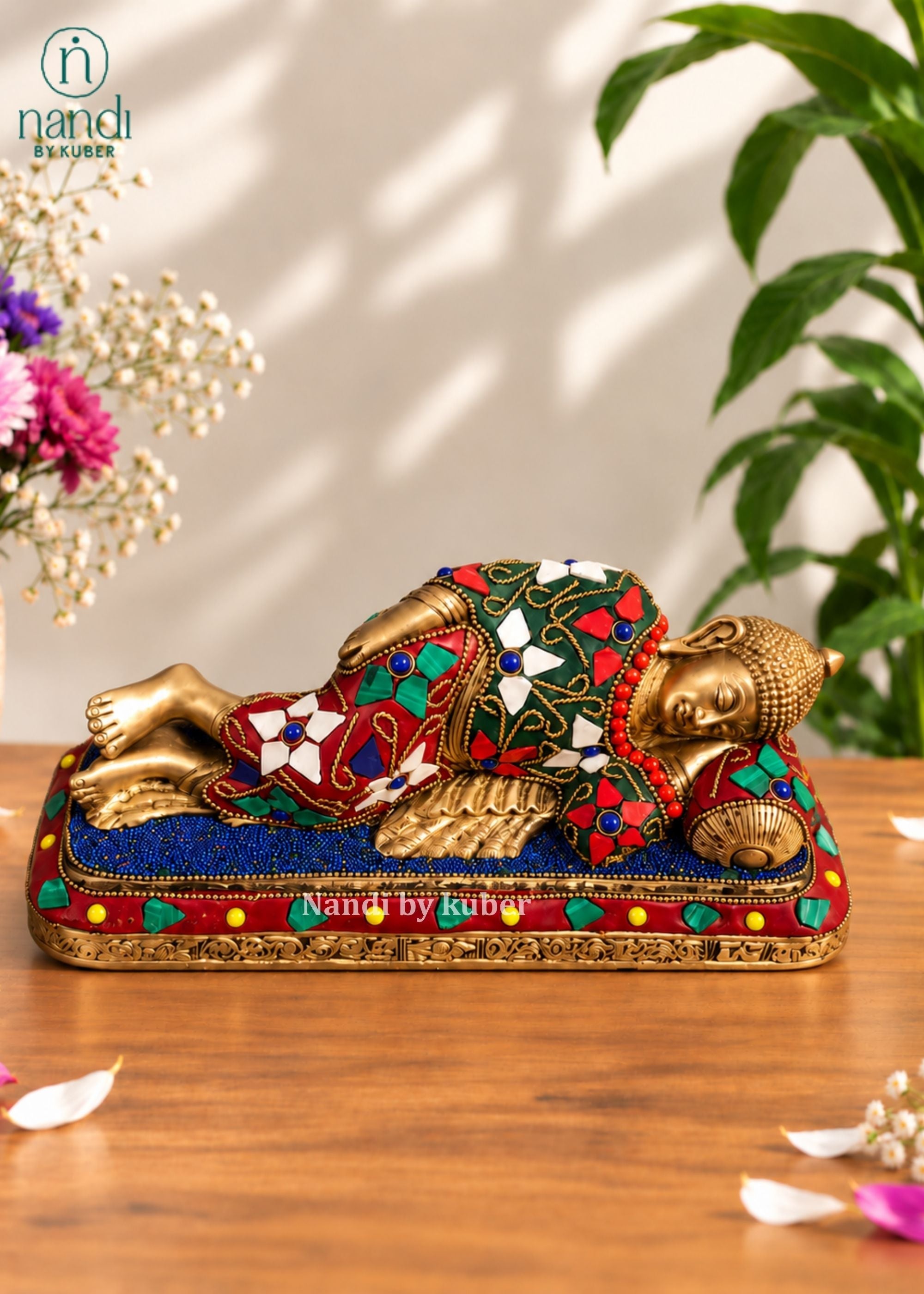Brass Buddha Relaxing - angle 5