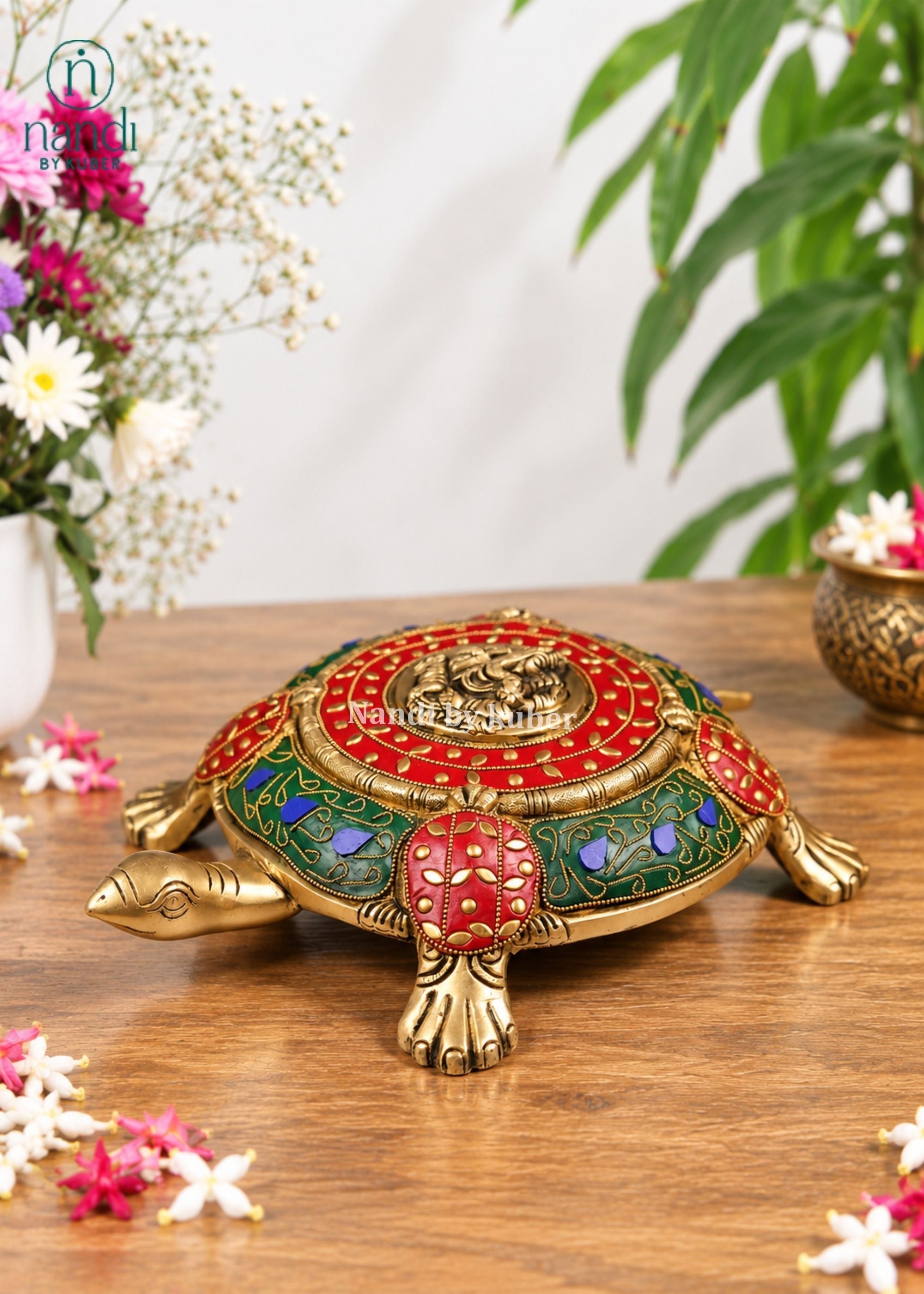 Brass Ganesha Tortoise - angle 3
