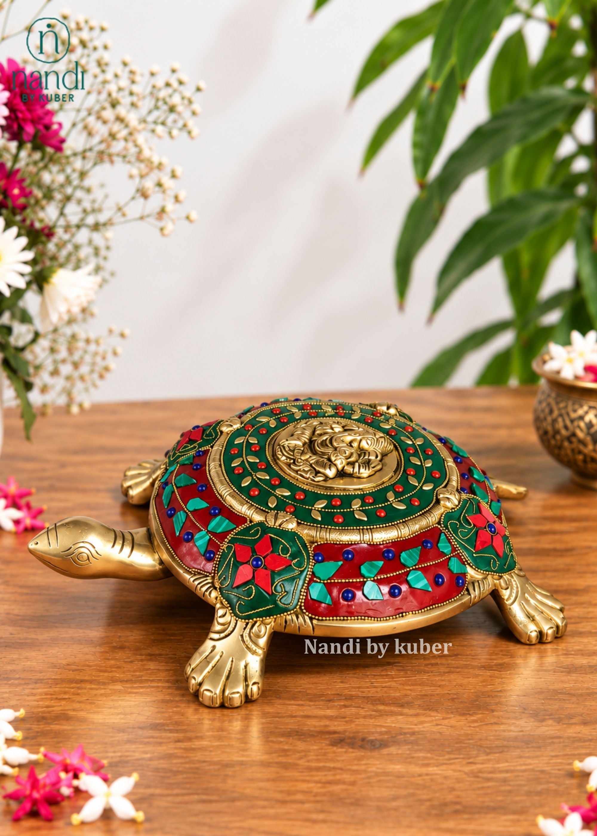 Brass Ganesha Tortoise - angle 5