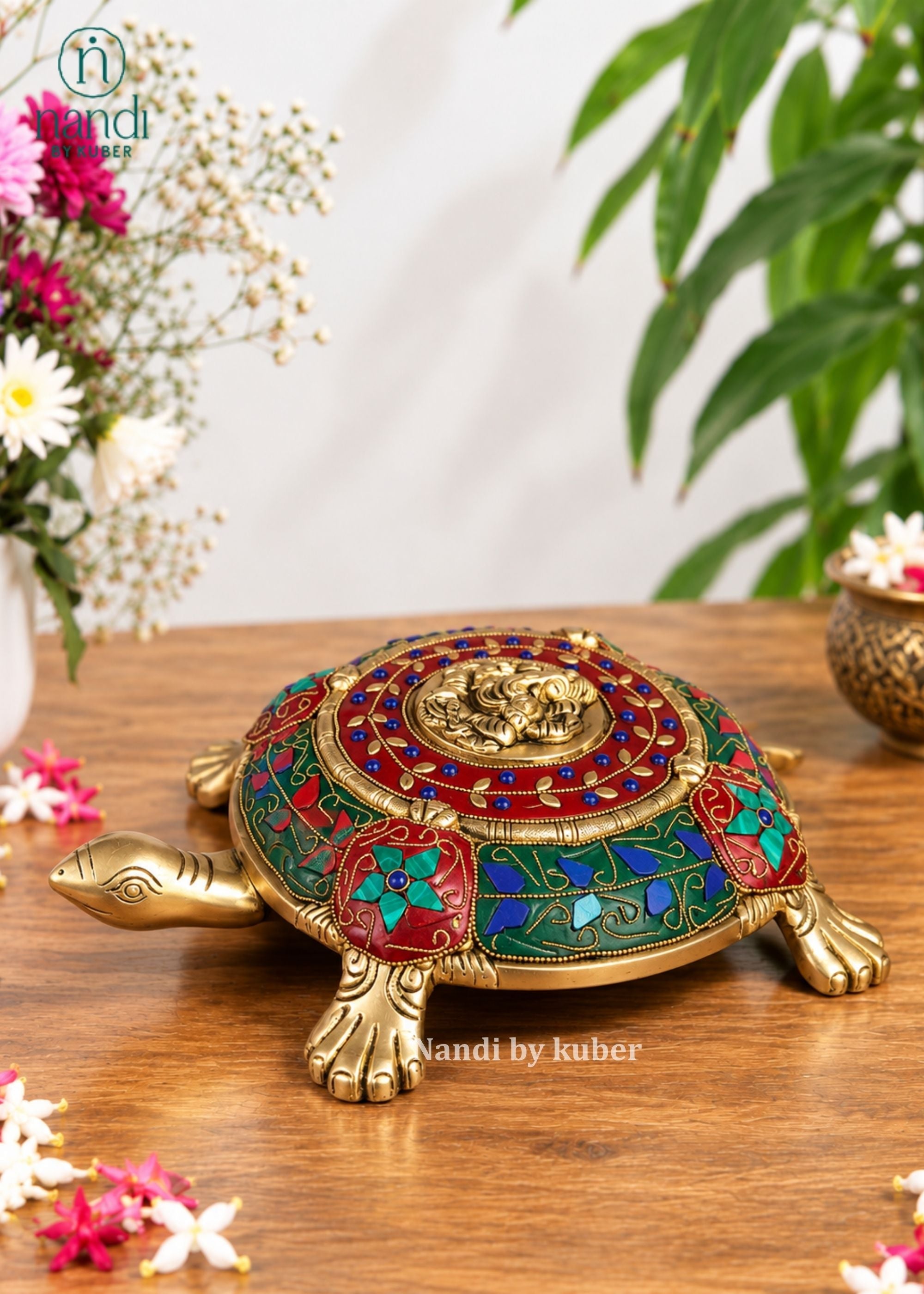 Brass Ganesha Tortoise - angle 6