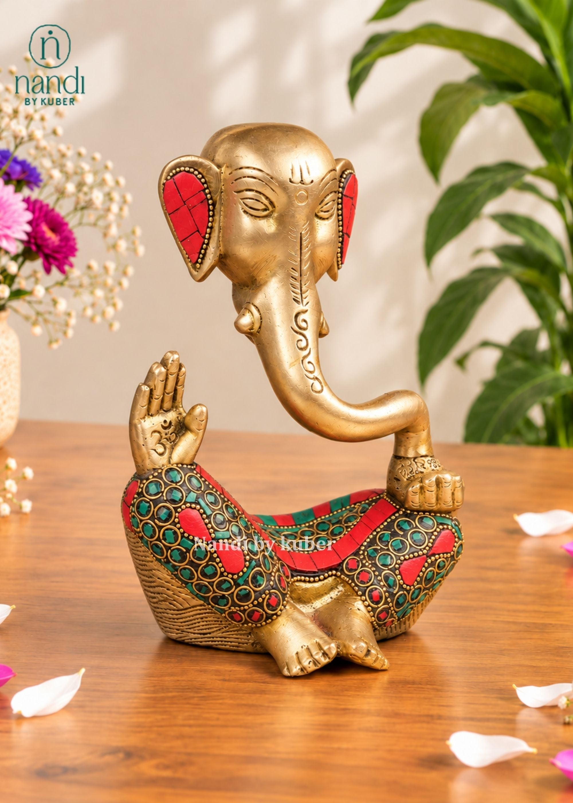 Brass Modern Ganesha - angle 2