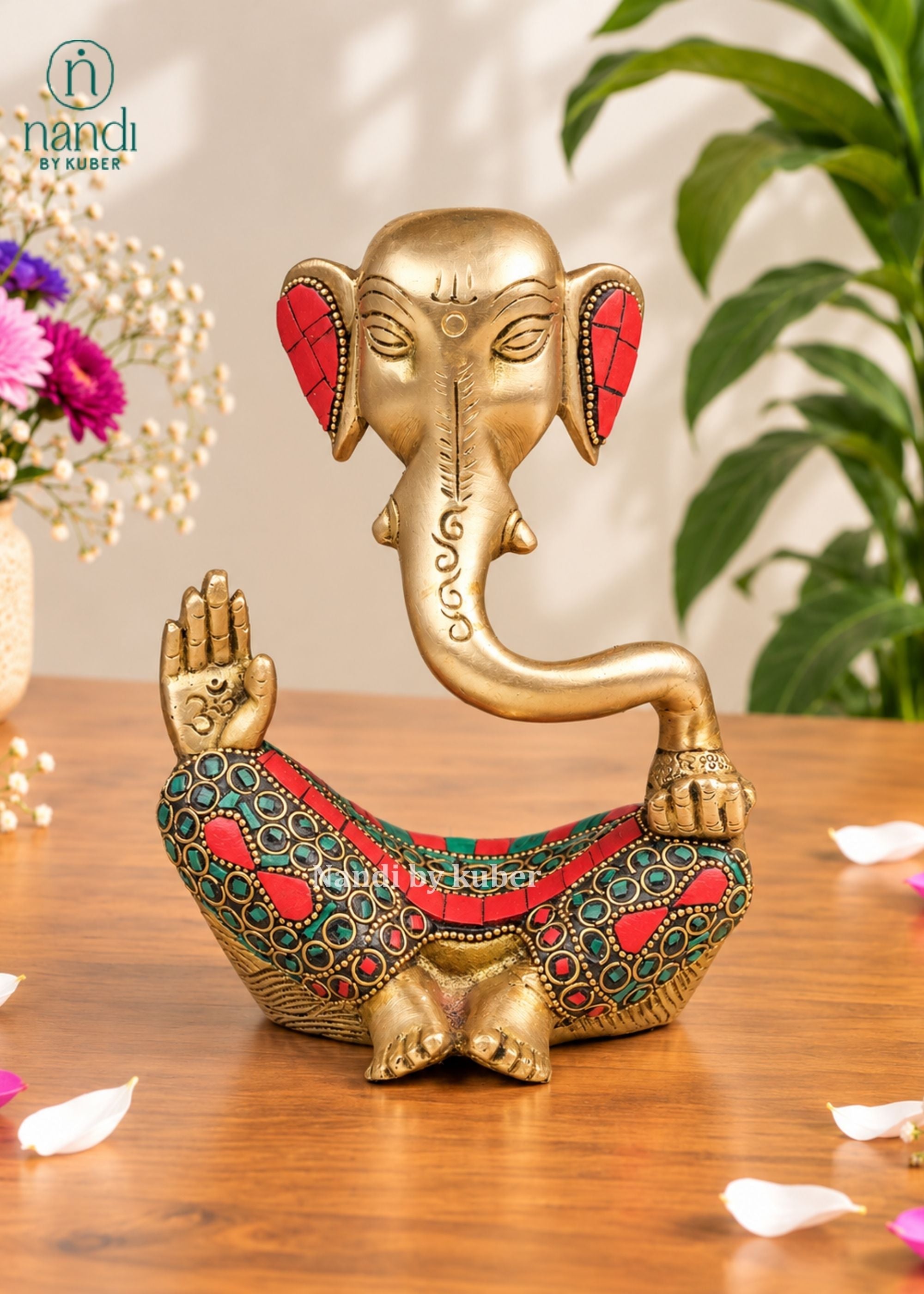 Brass Modern Ganesha - angle 3