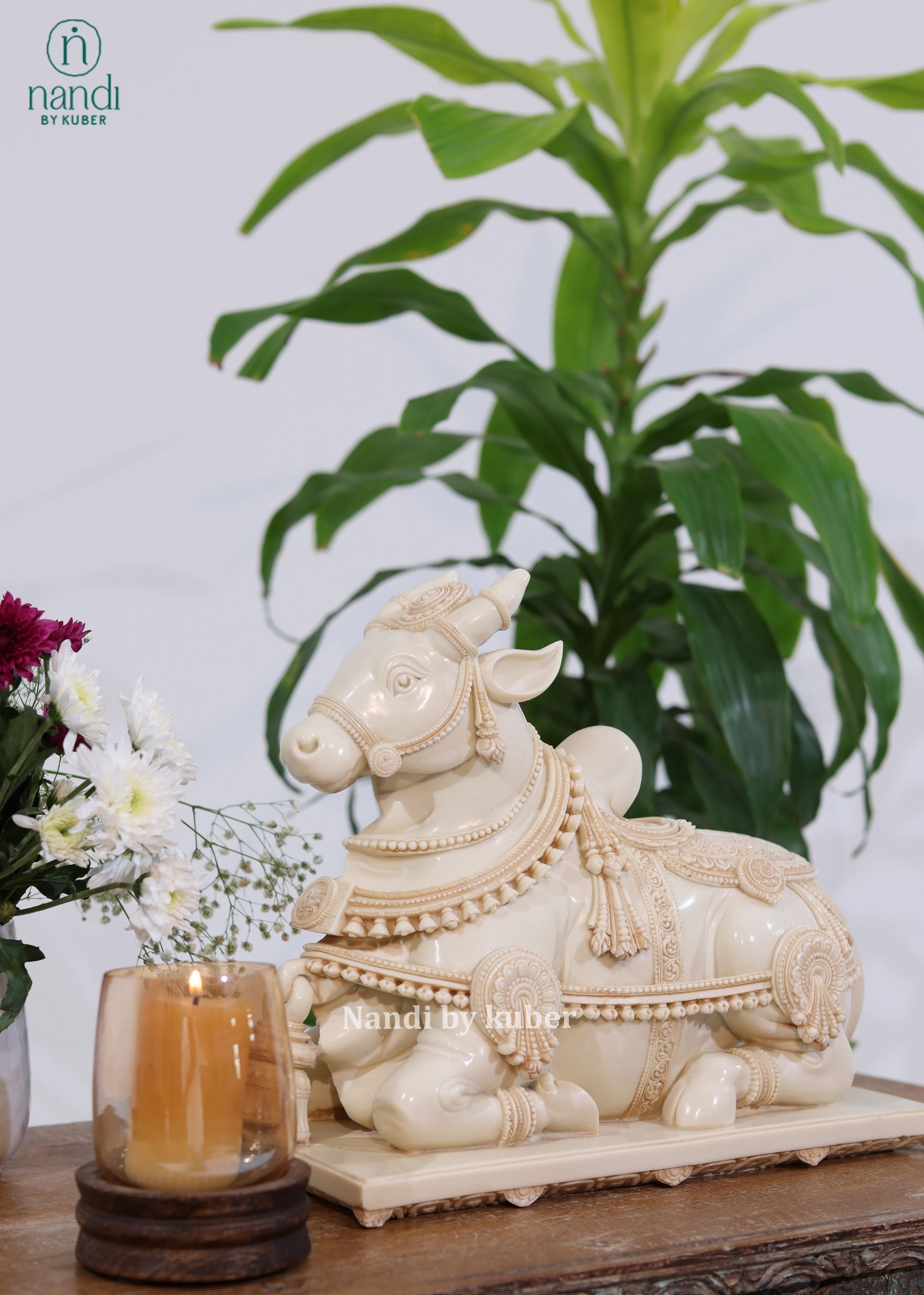Marble Dust Nandi Sitting - lifestyle view
