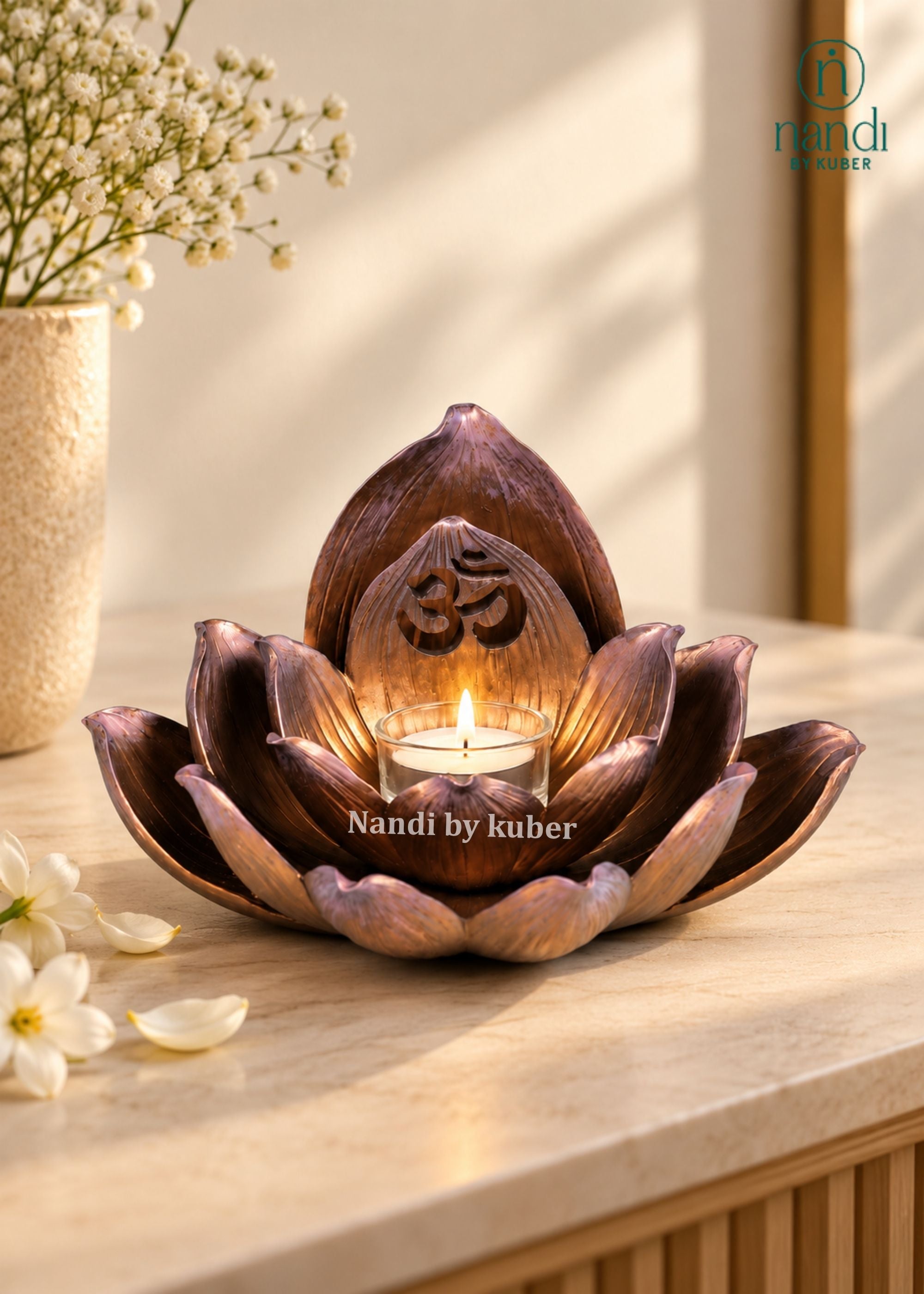 Bonded Bronze Candle Stand Set
