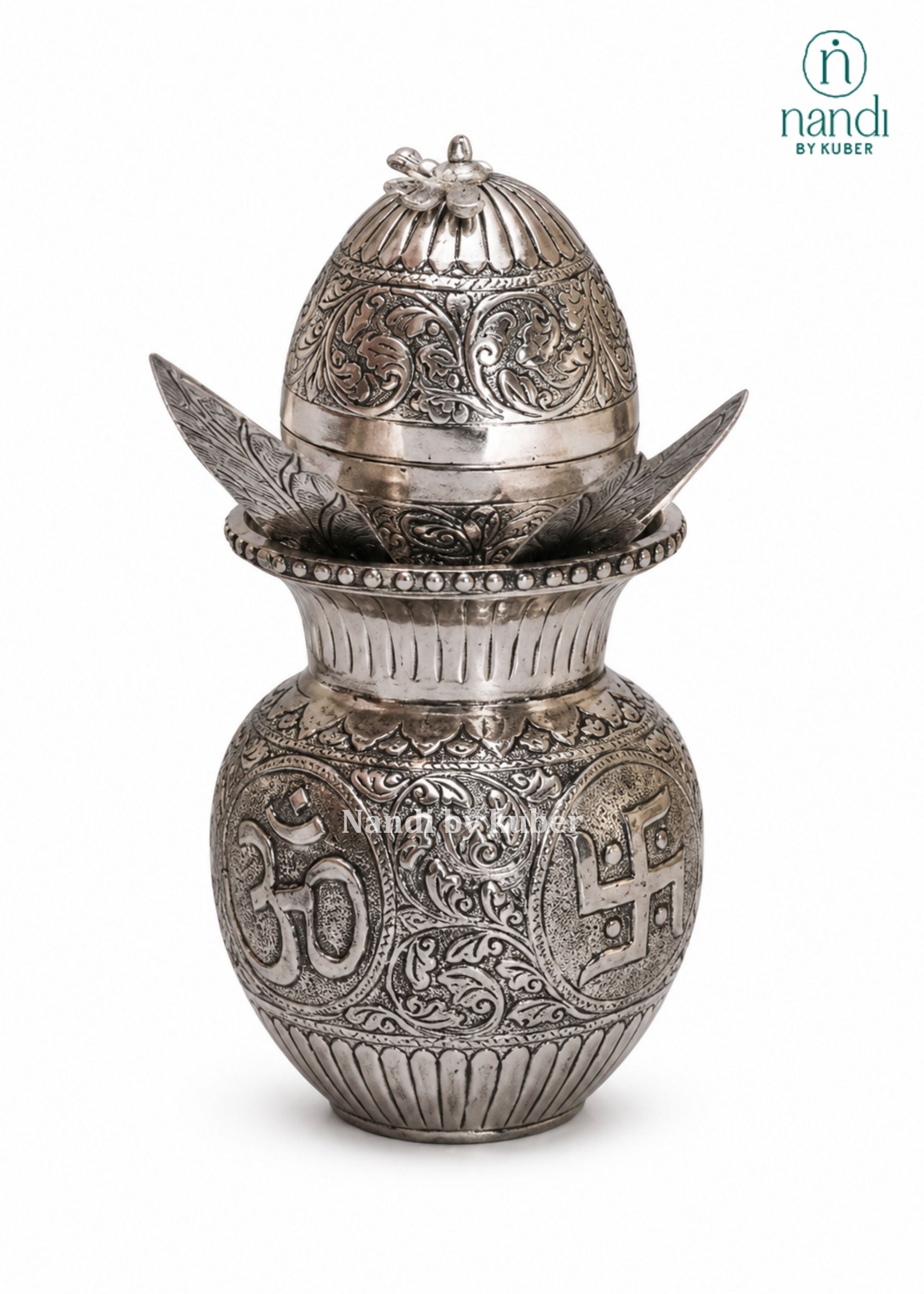 Metal Mangal Kalash - side view