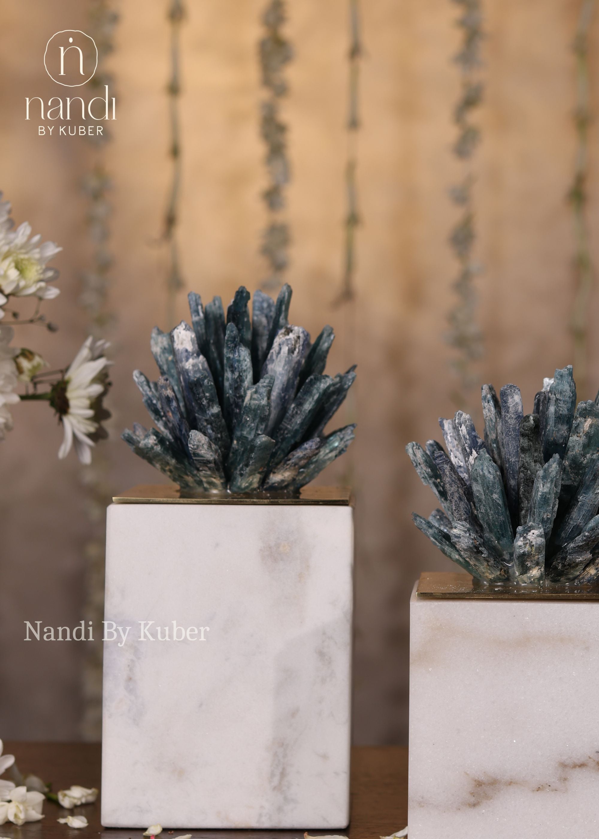 Kyanite Cluster with Marble Base Big - lifestyle view