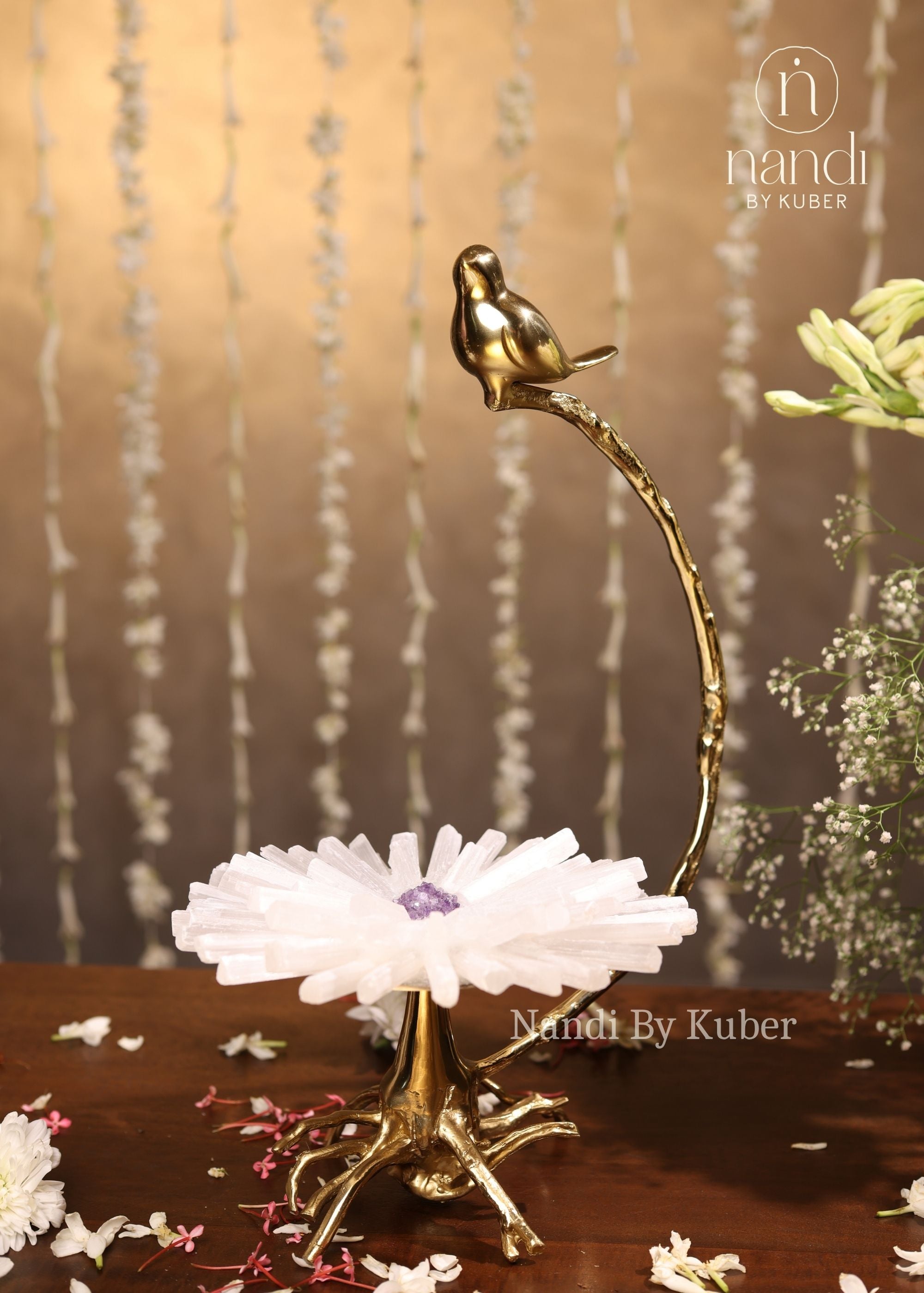 Bird Crystal Platter - front view
