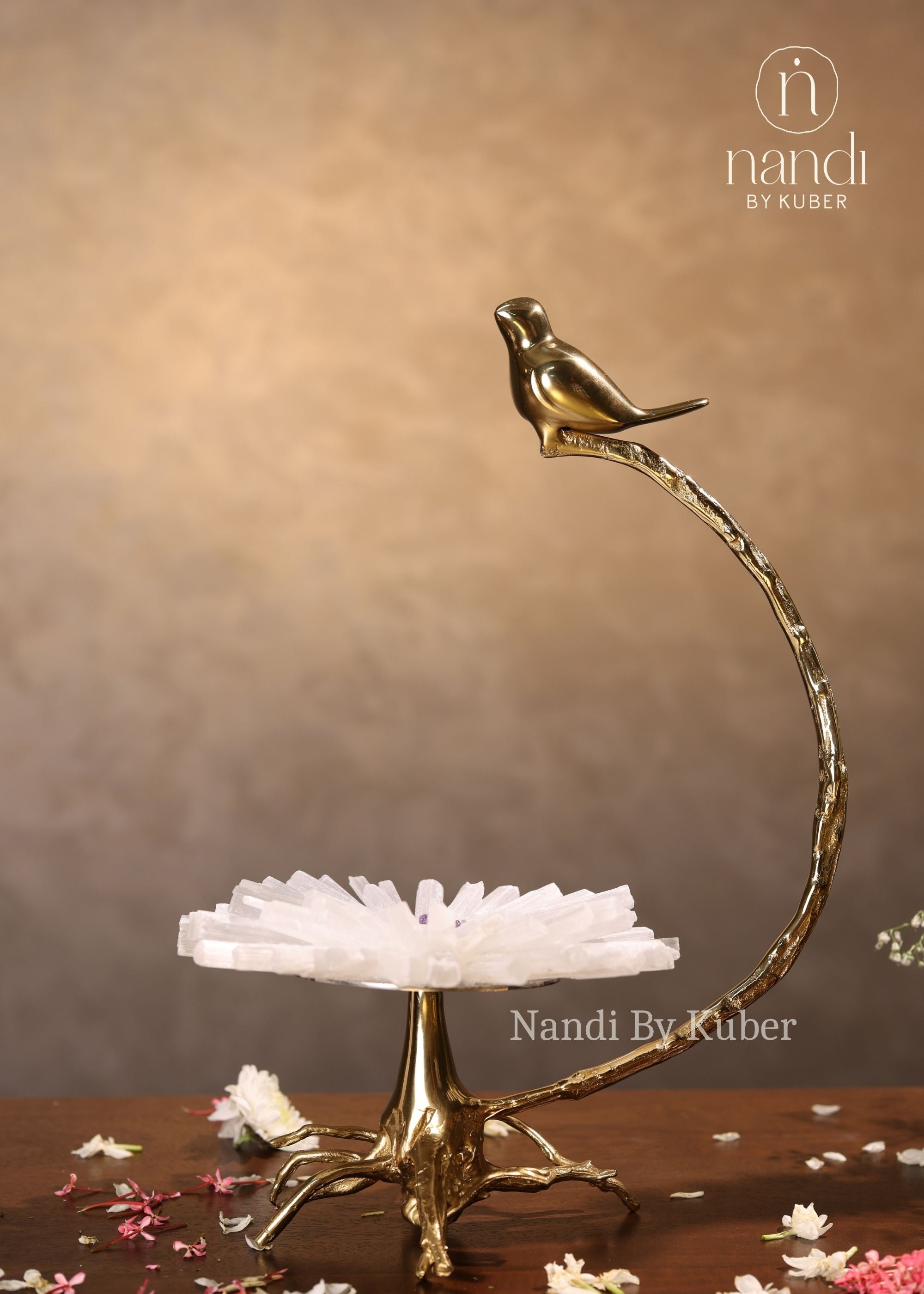Bird Crystal Platter - detail view