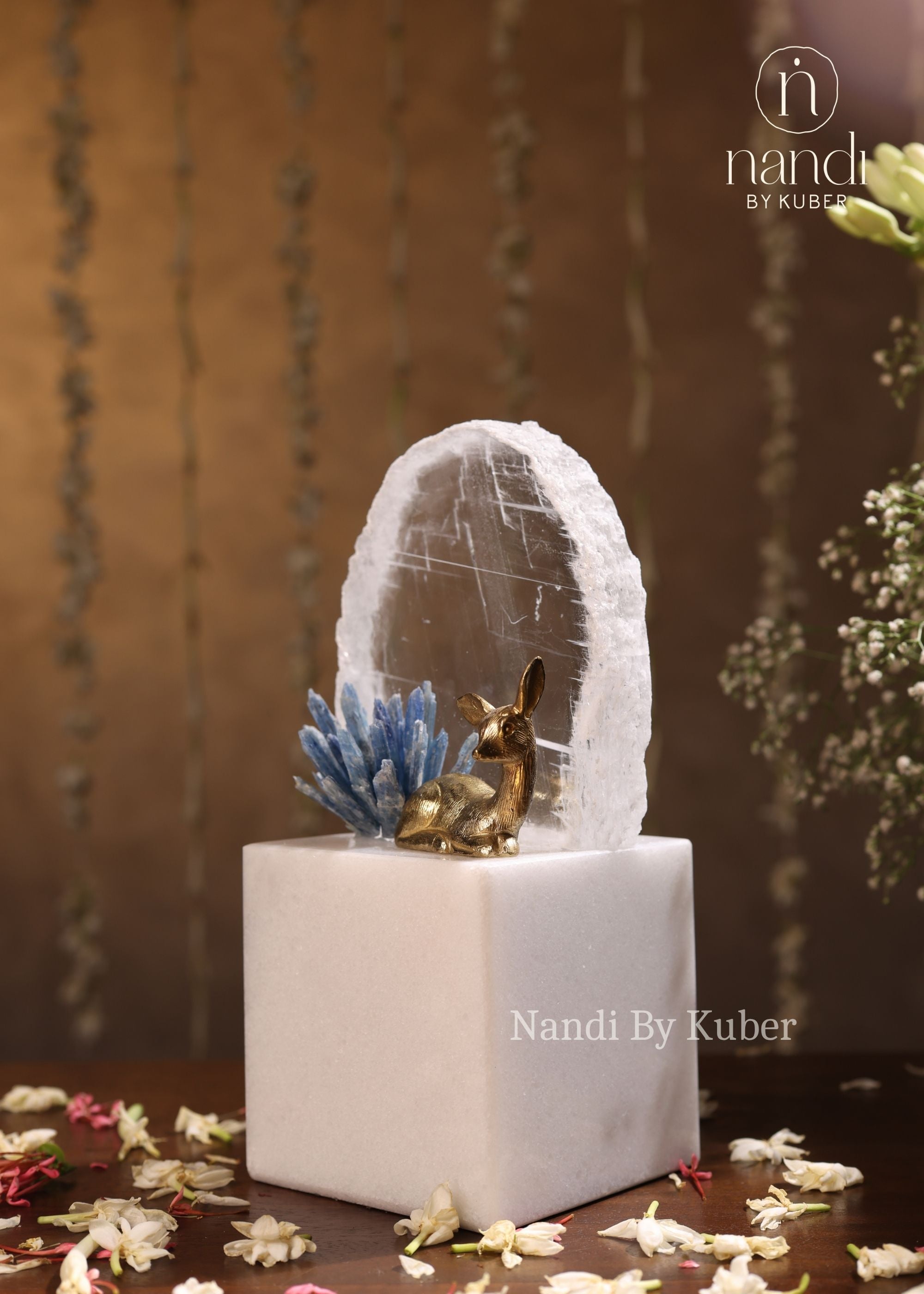 Kyanite Cluster Deer 8 inch - lifestyle view