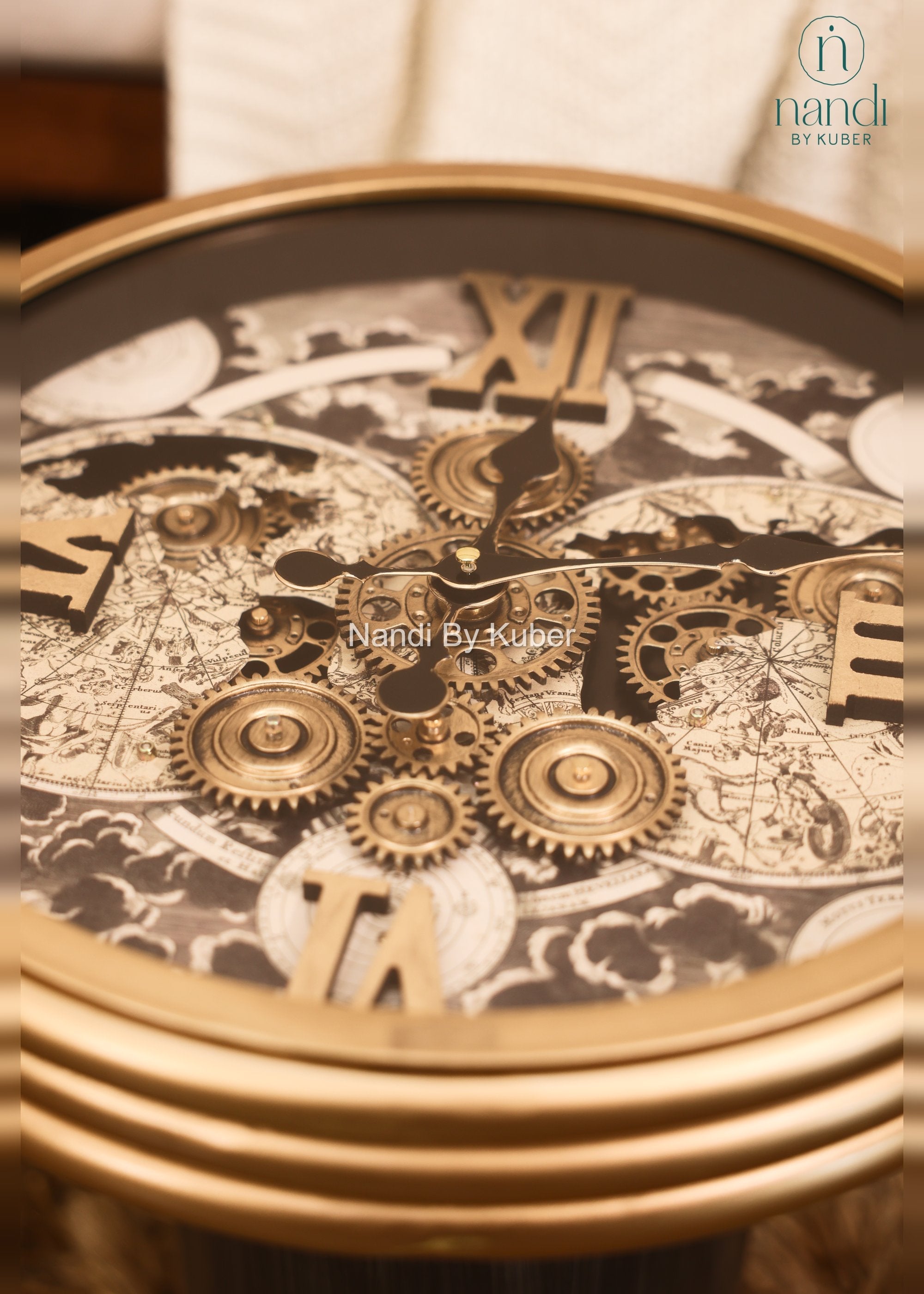 Iron Clock Coffee Table - detail view