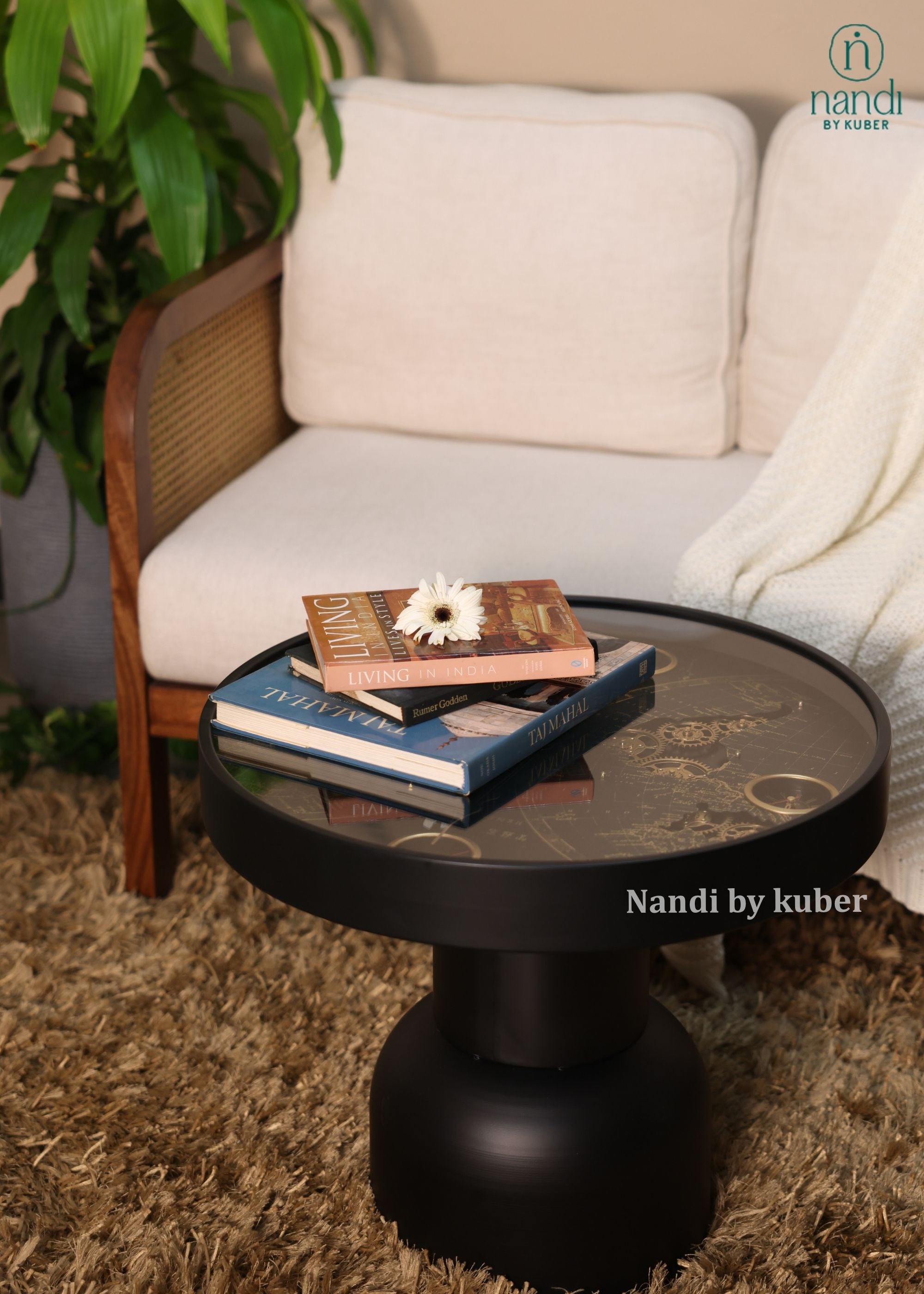 Iron Clock Coffee Table - detail view