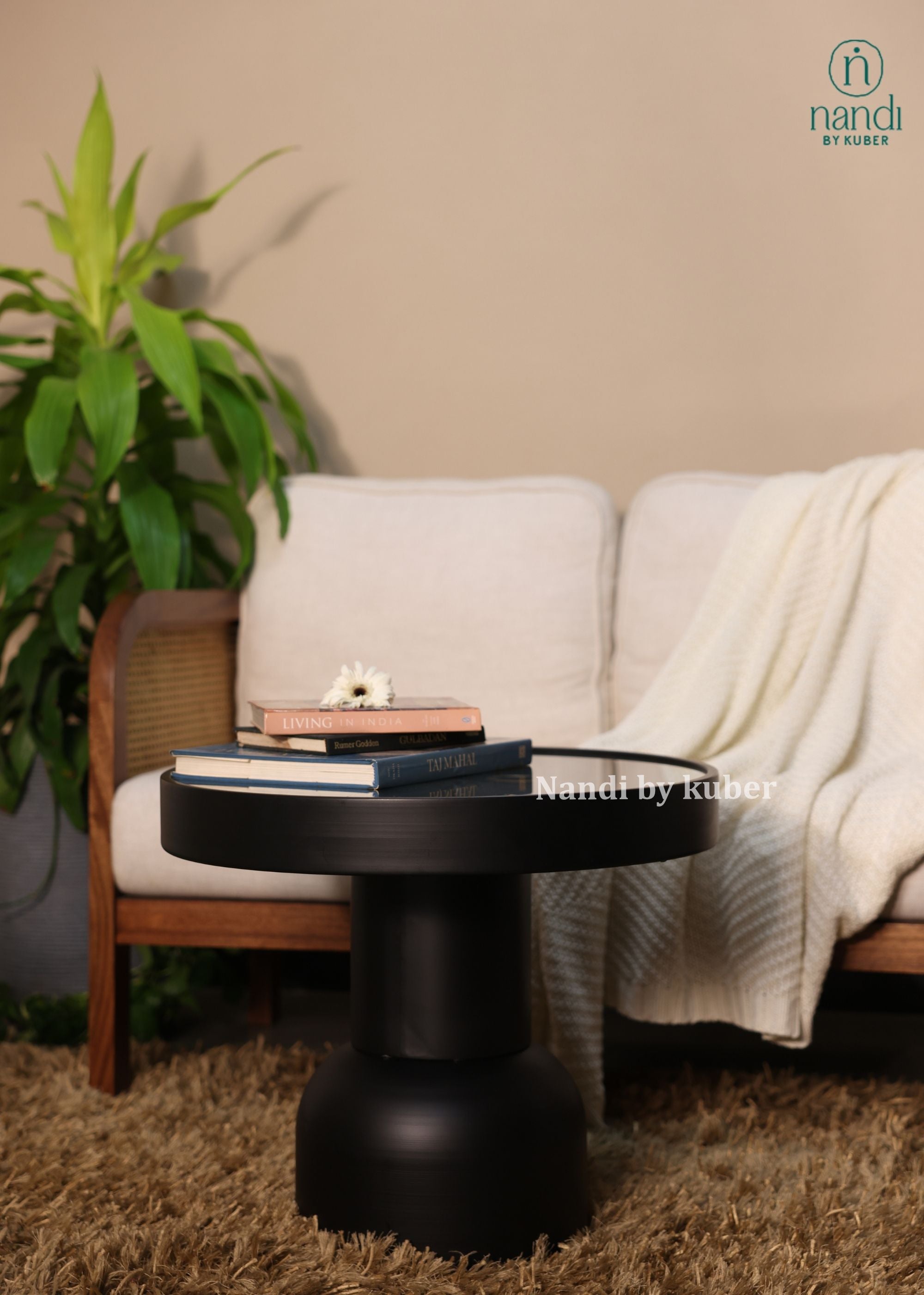 Iron Clock Coffee Table - lifestyle view