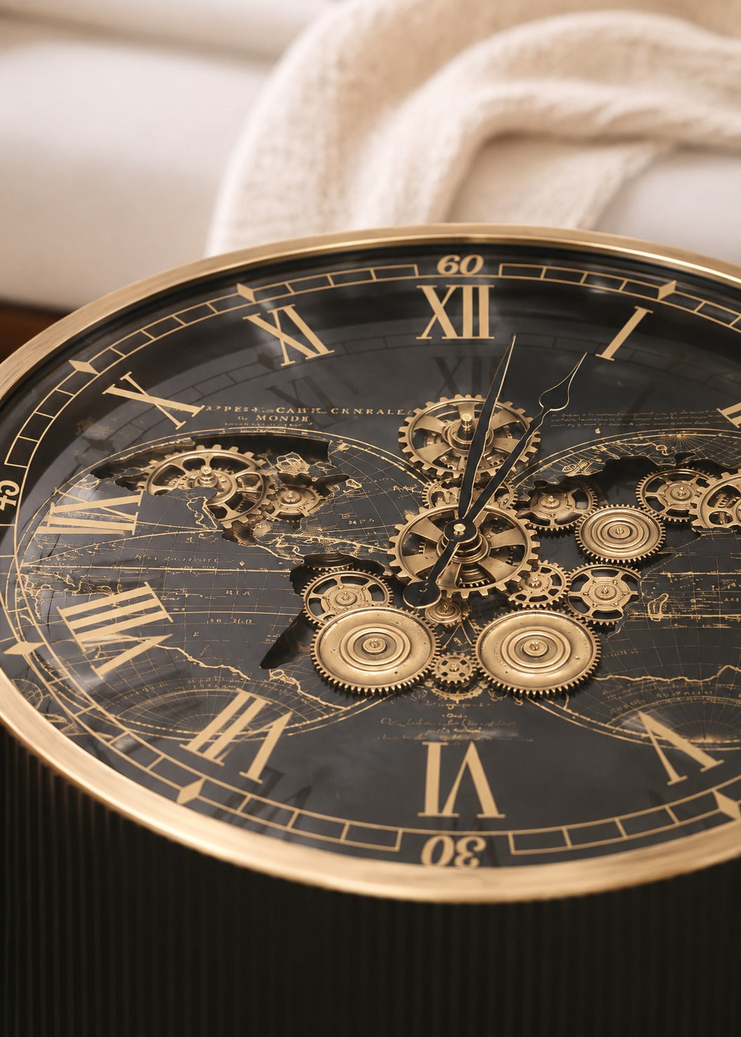 Iron Clock Coffee Table 23.5 inch - detail view
