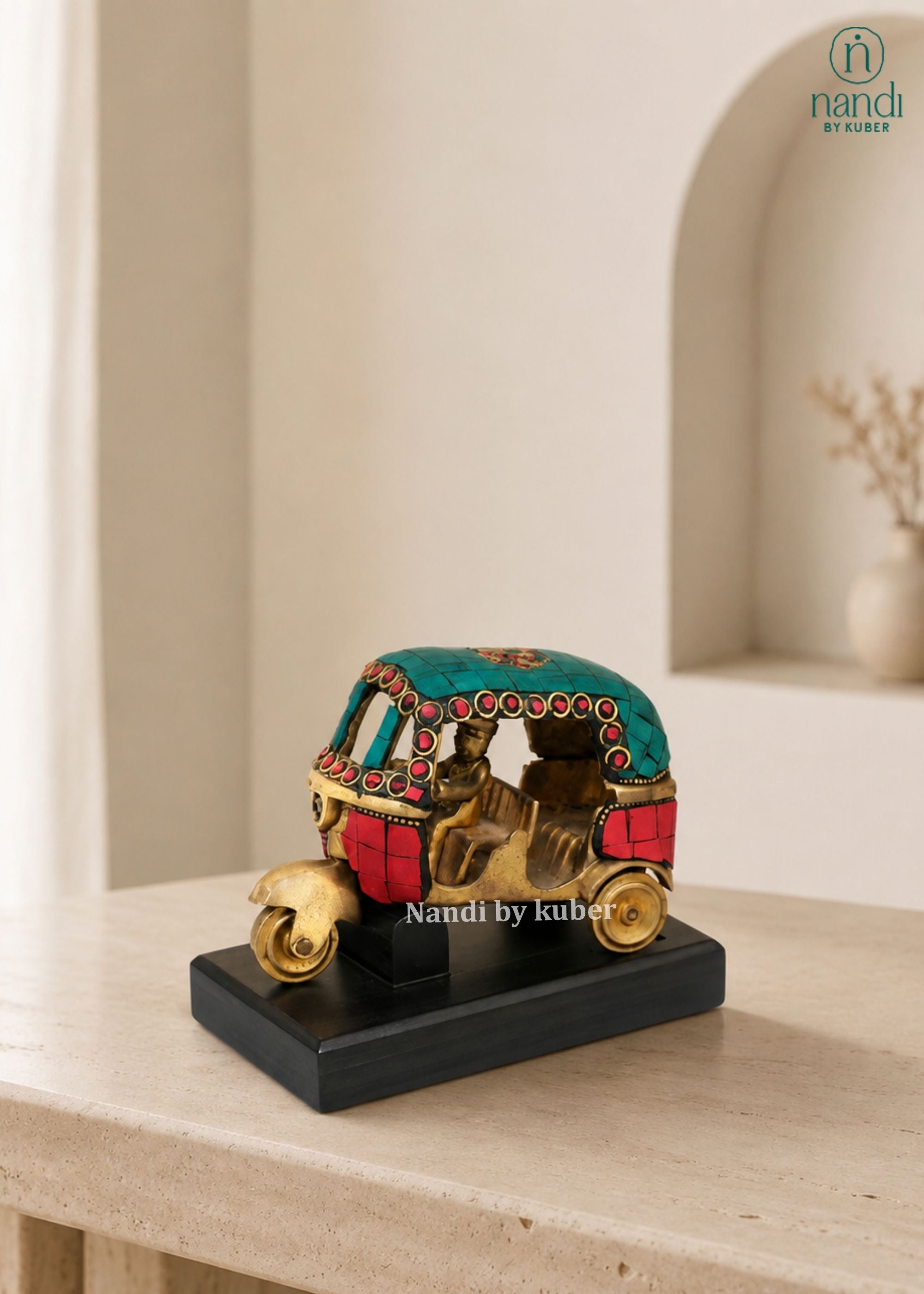 Auto Stone Embellished Indian Tuk Tuk - lifestyle view