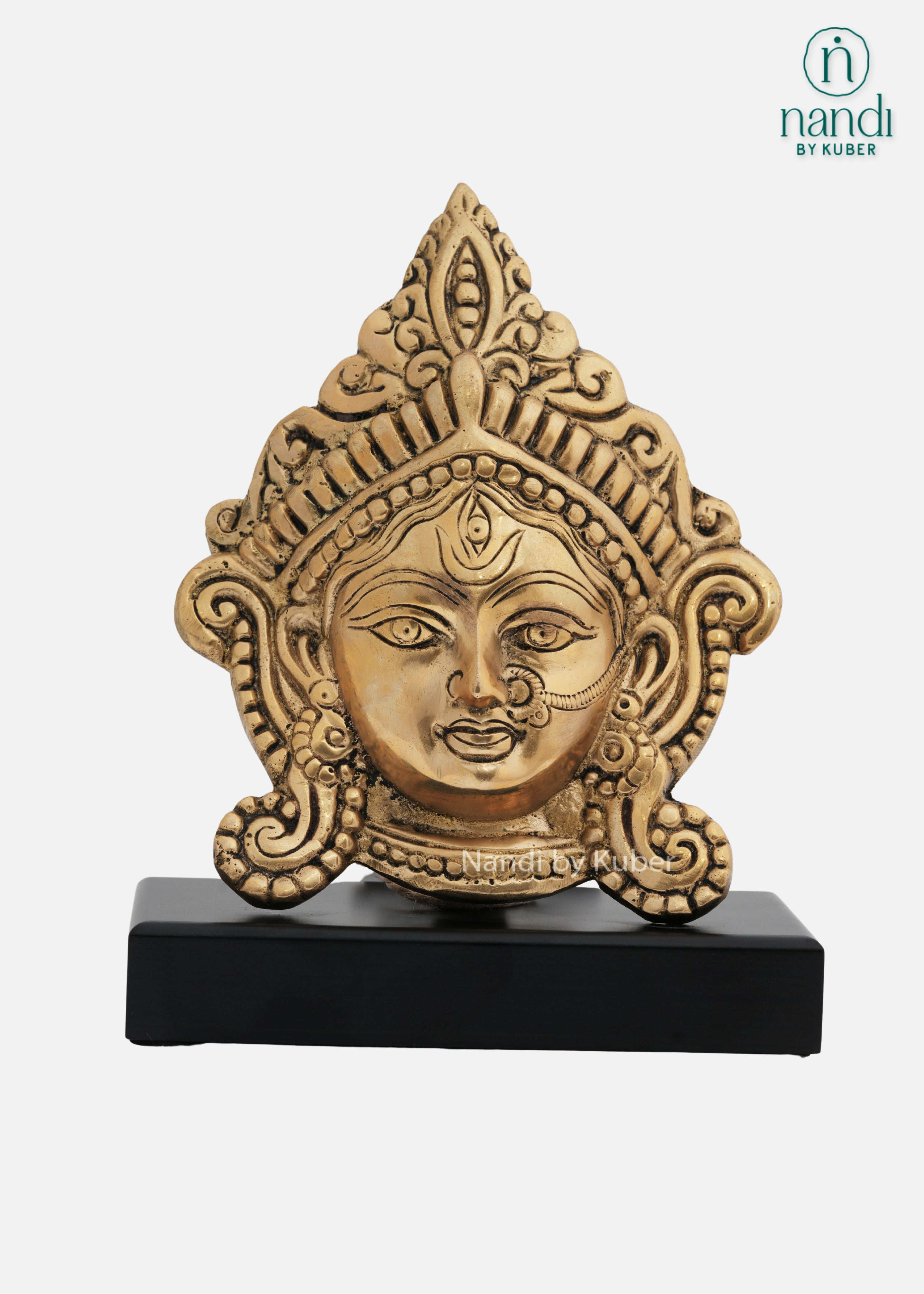 Brass Durga Face