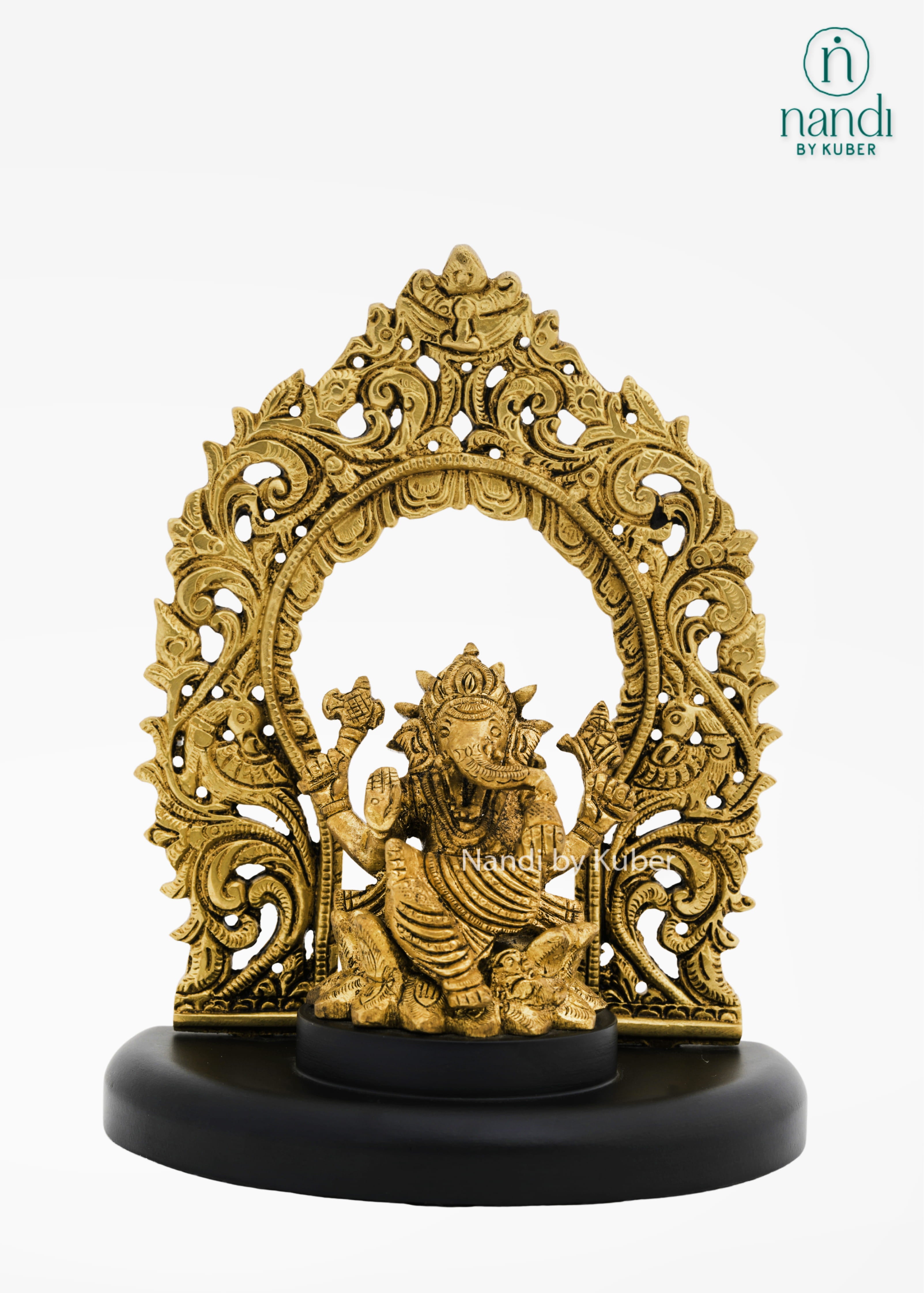 Brass Arch Ganesha With Base