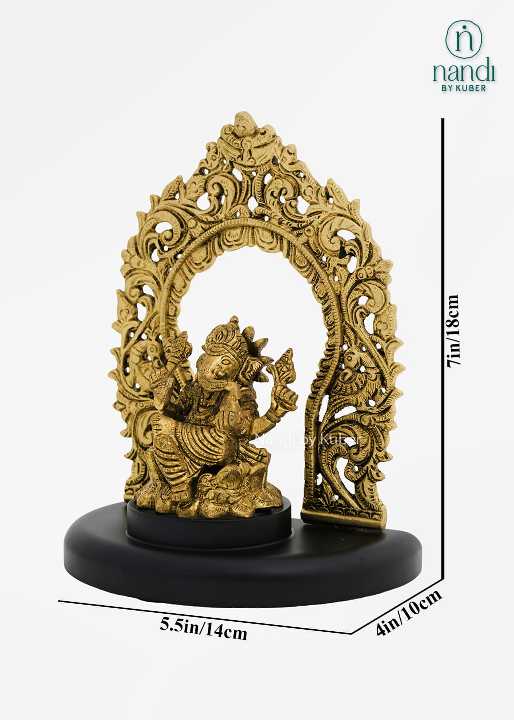 Brass Arch Ganesha With Base