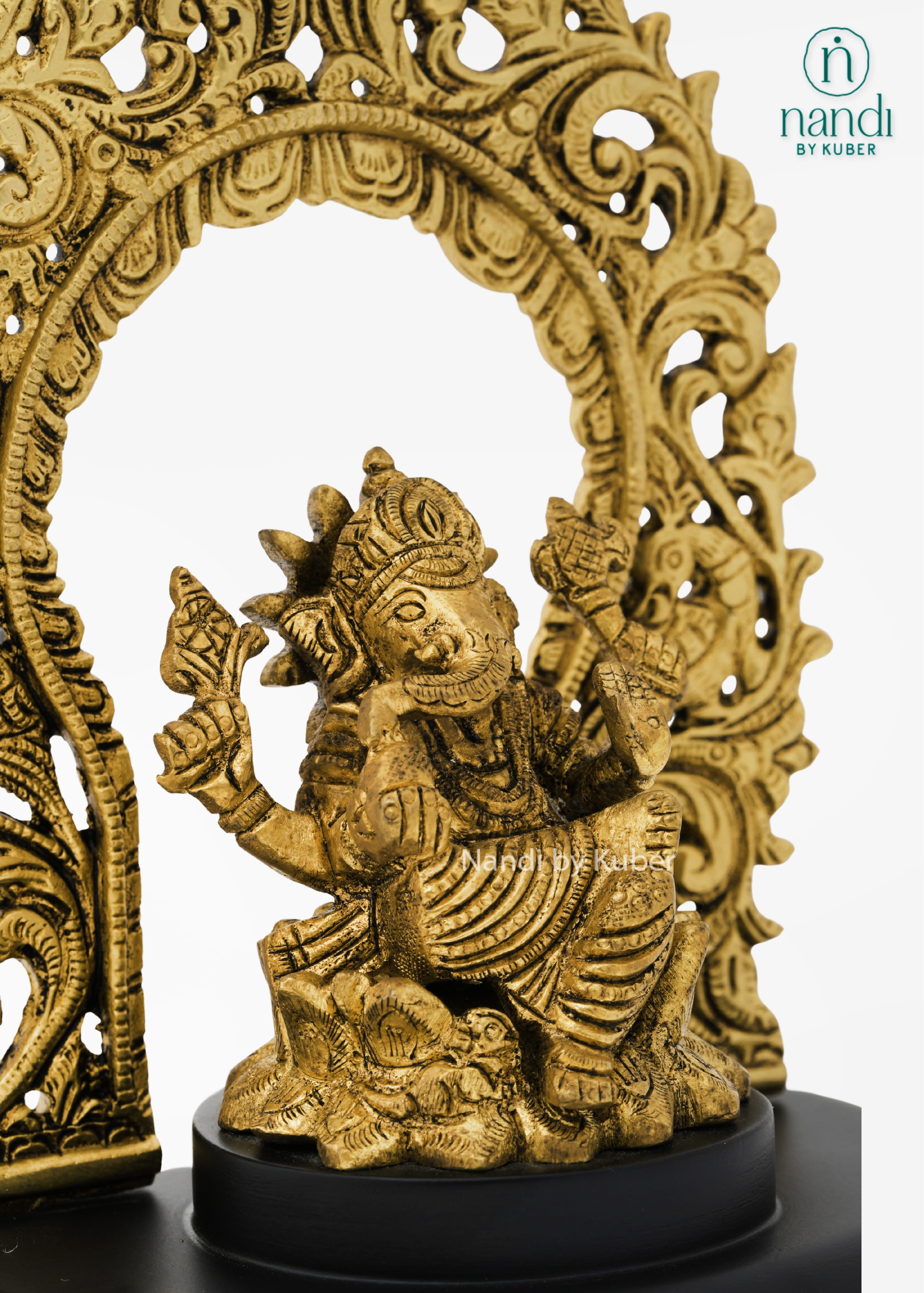 Brass Arch Ganesha With Base
