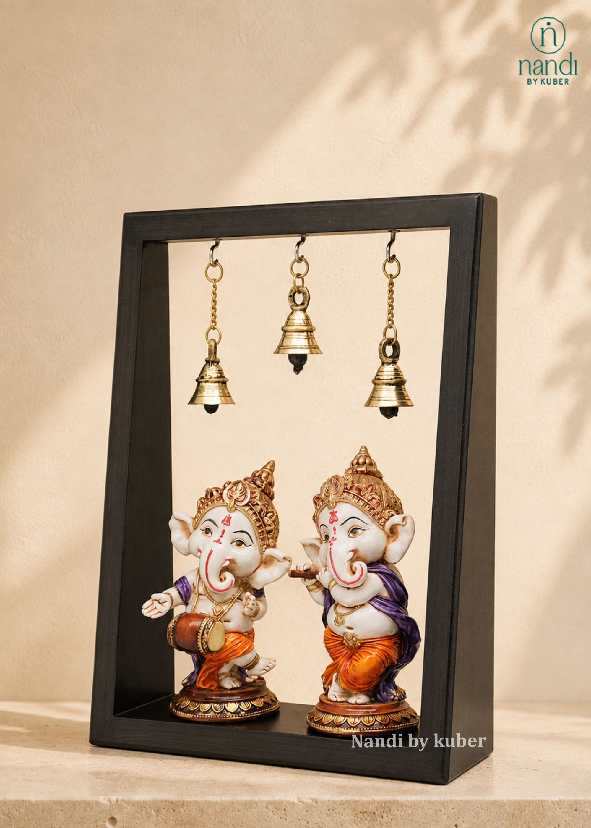 Wood Frame with Musical Ganesh - lifestyle view