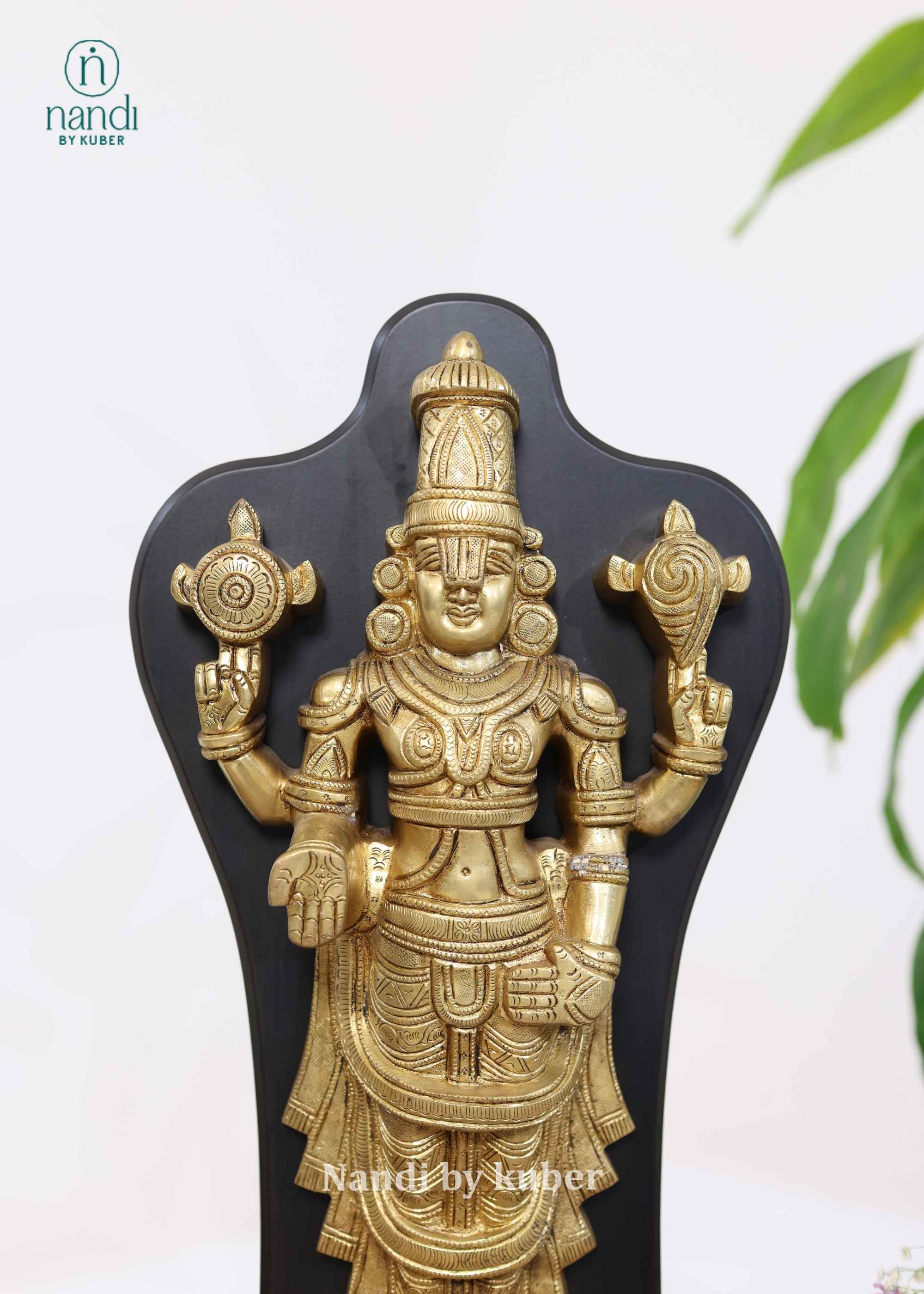 Brass Tirupati Balaji with Frame - detail view