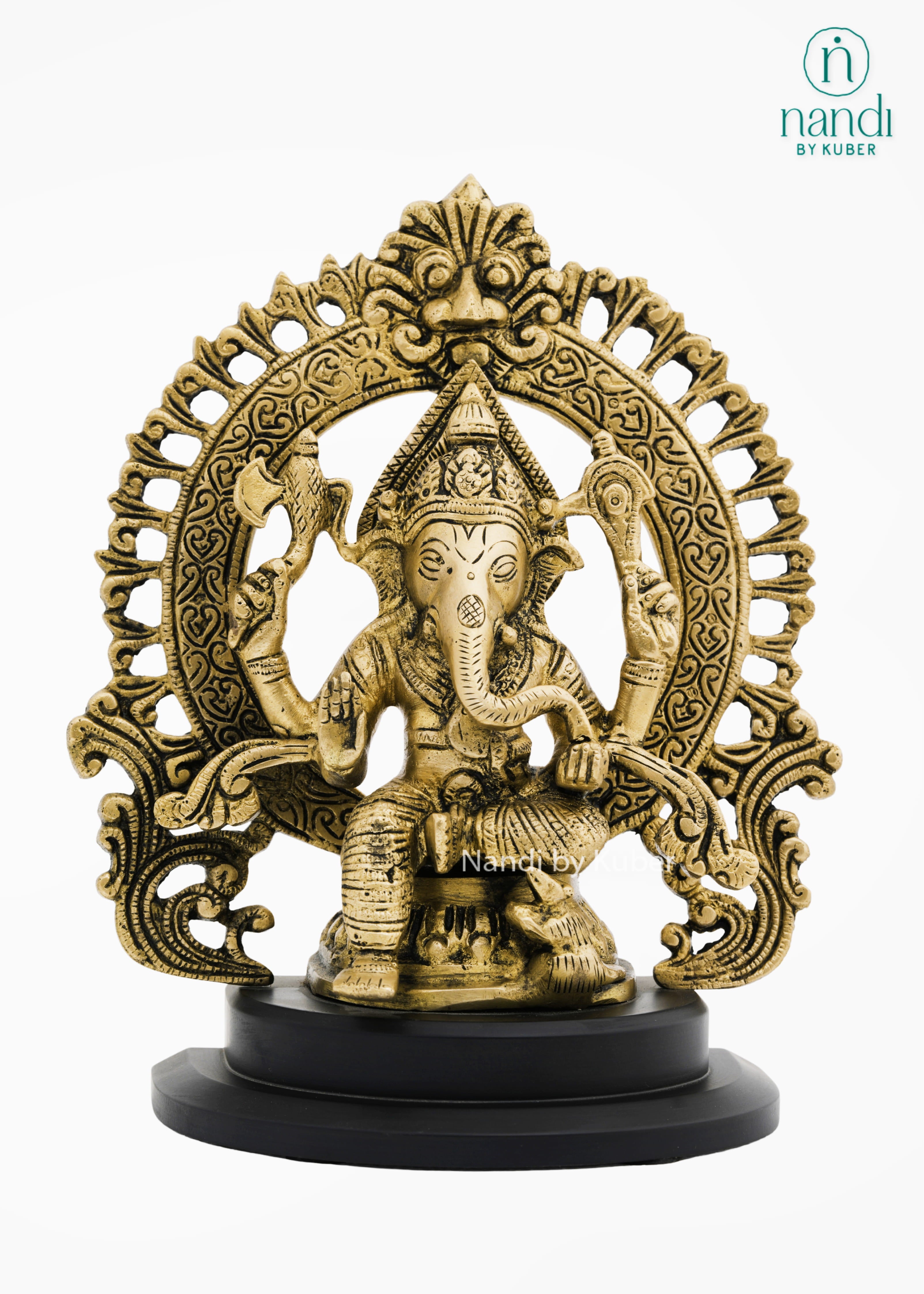 Brass Ganesha Arch with Base
