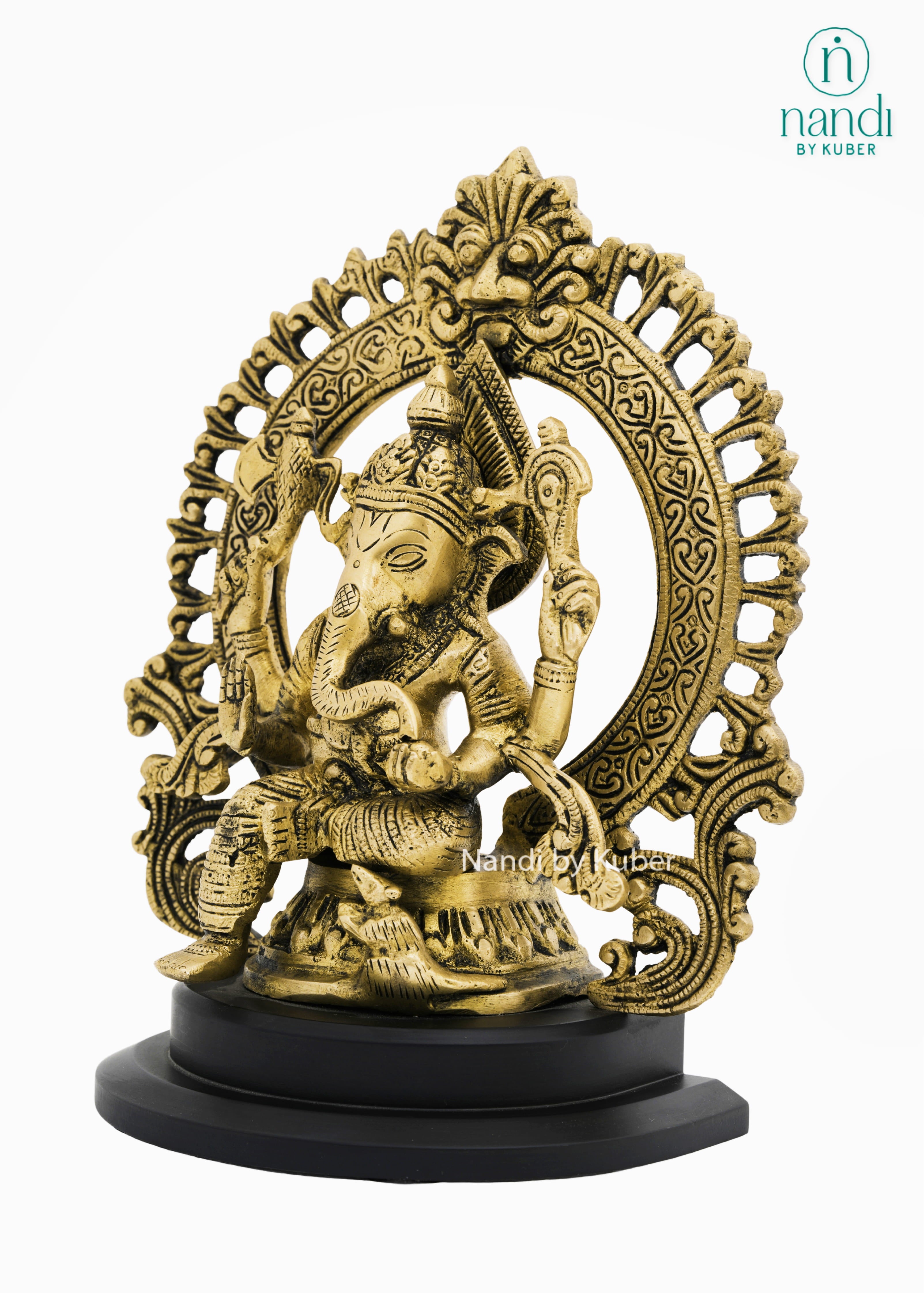 Brass Ganesha Arch with Base
