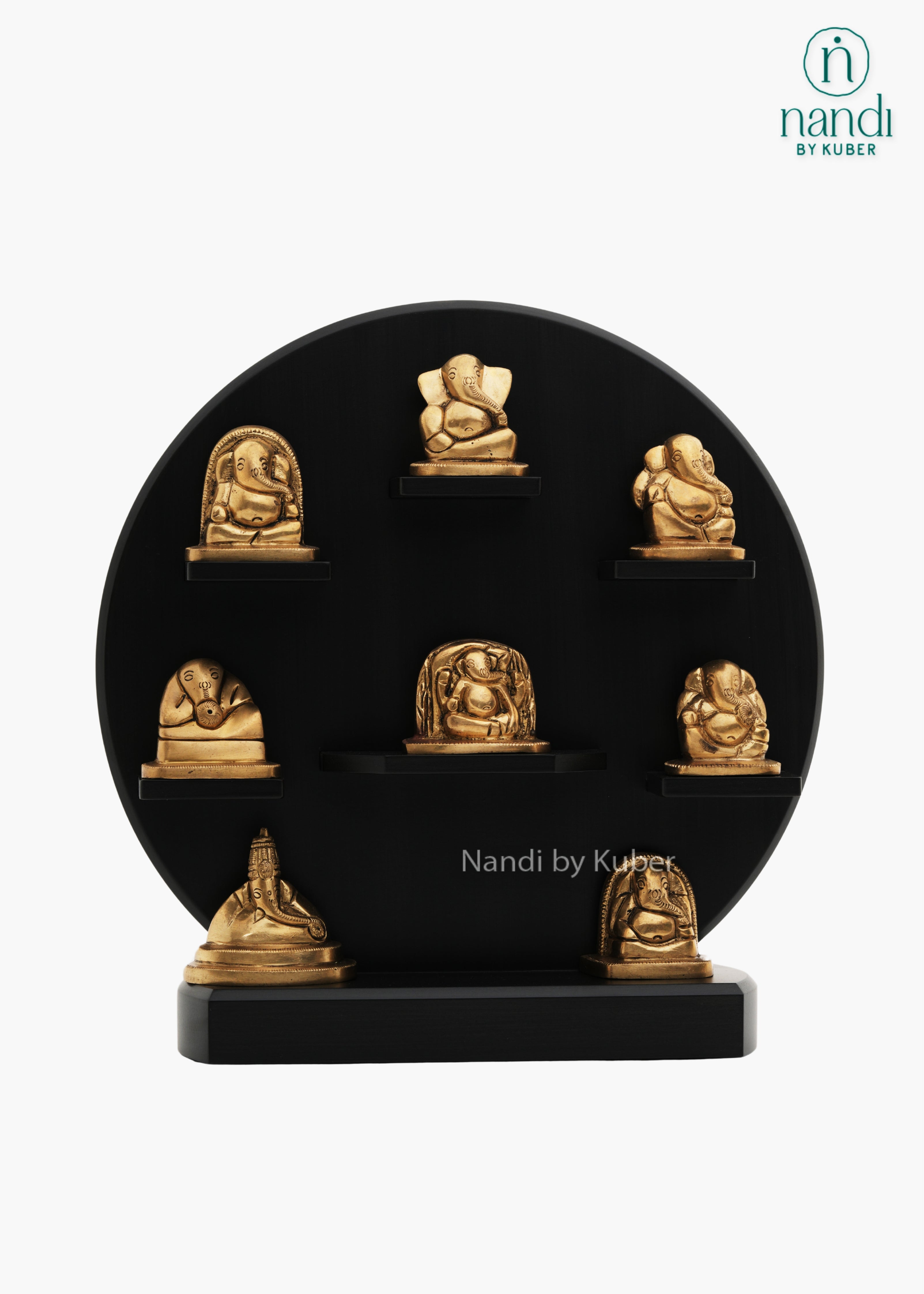 Brass Asht Vinayak Frame Round