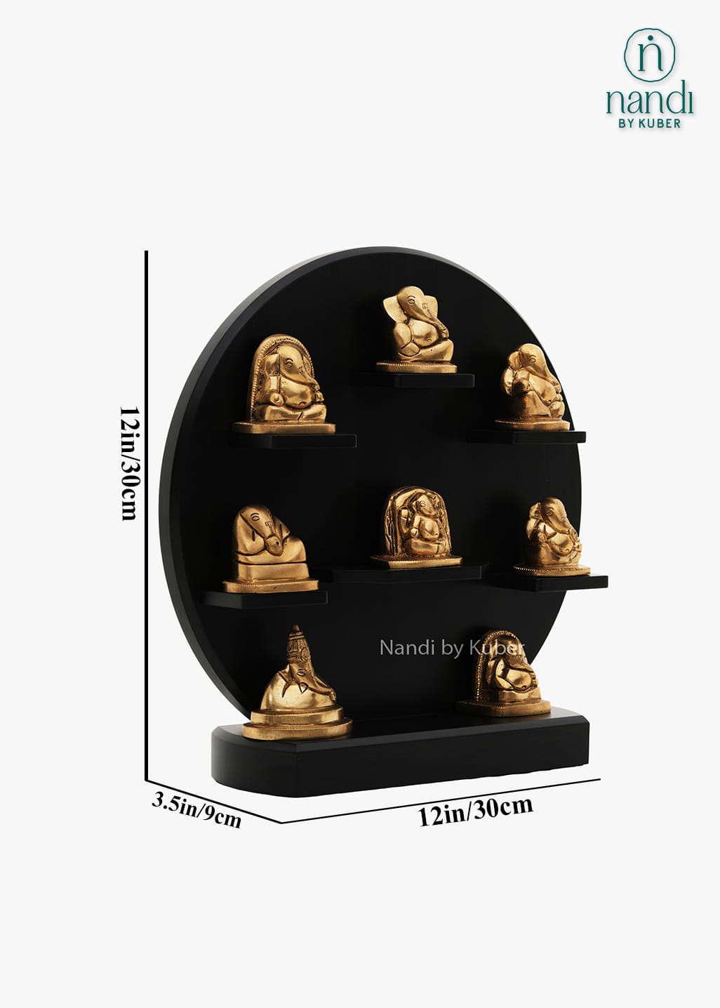 Brass Asht Vinayak Frame Round