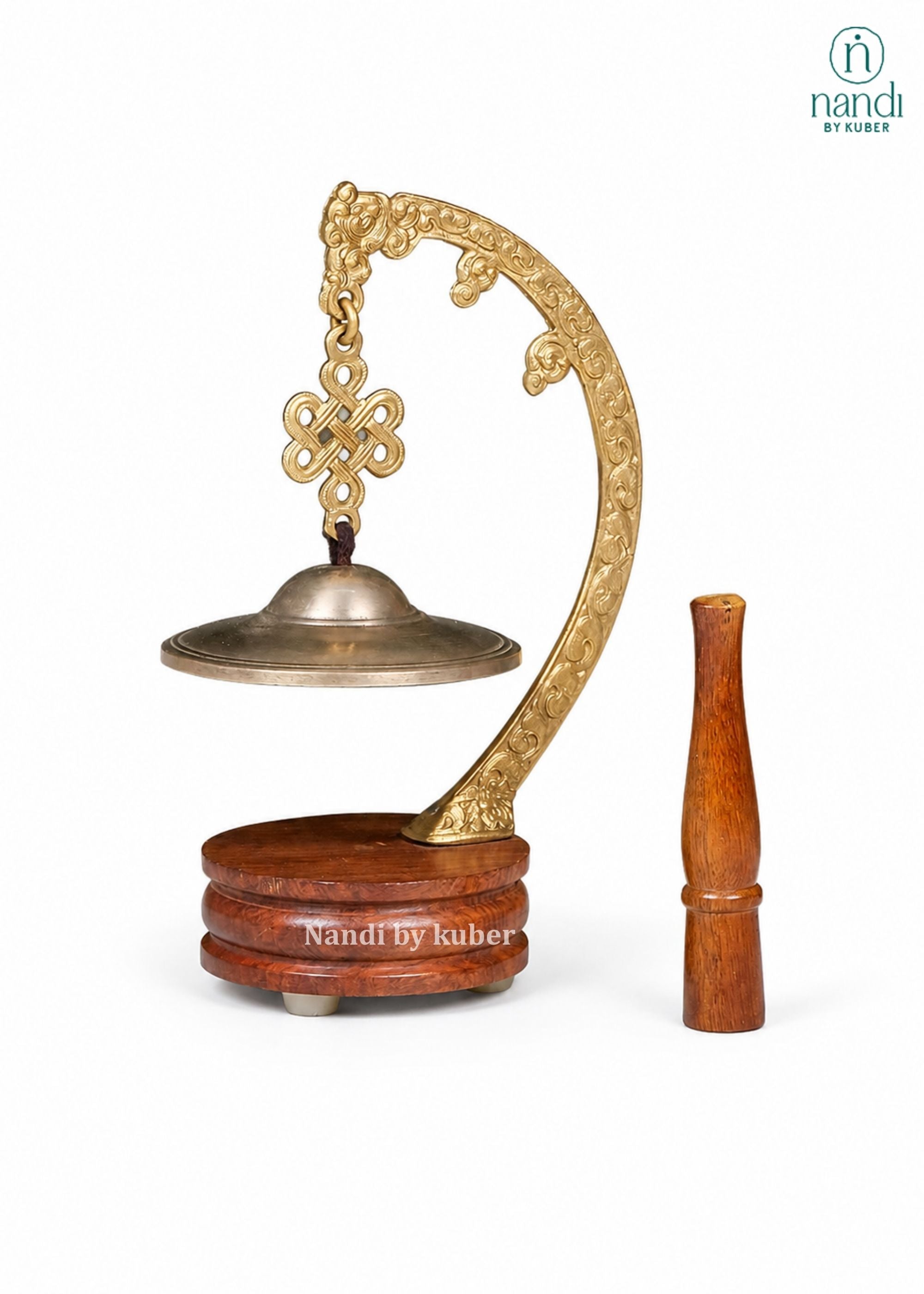 Brass Dinner Bell - detail view