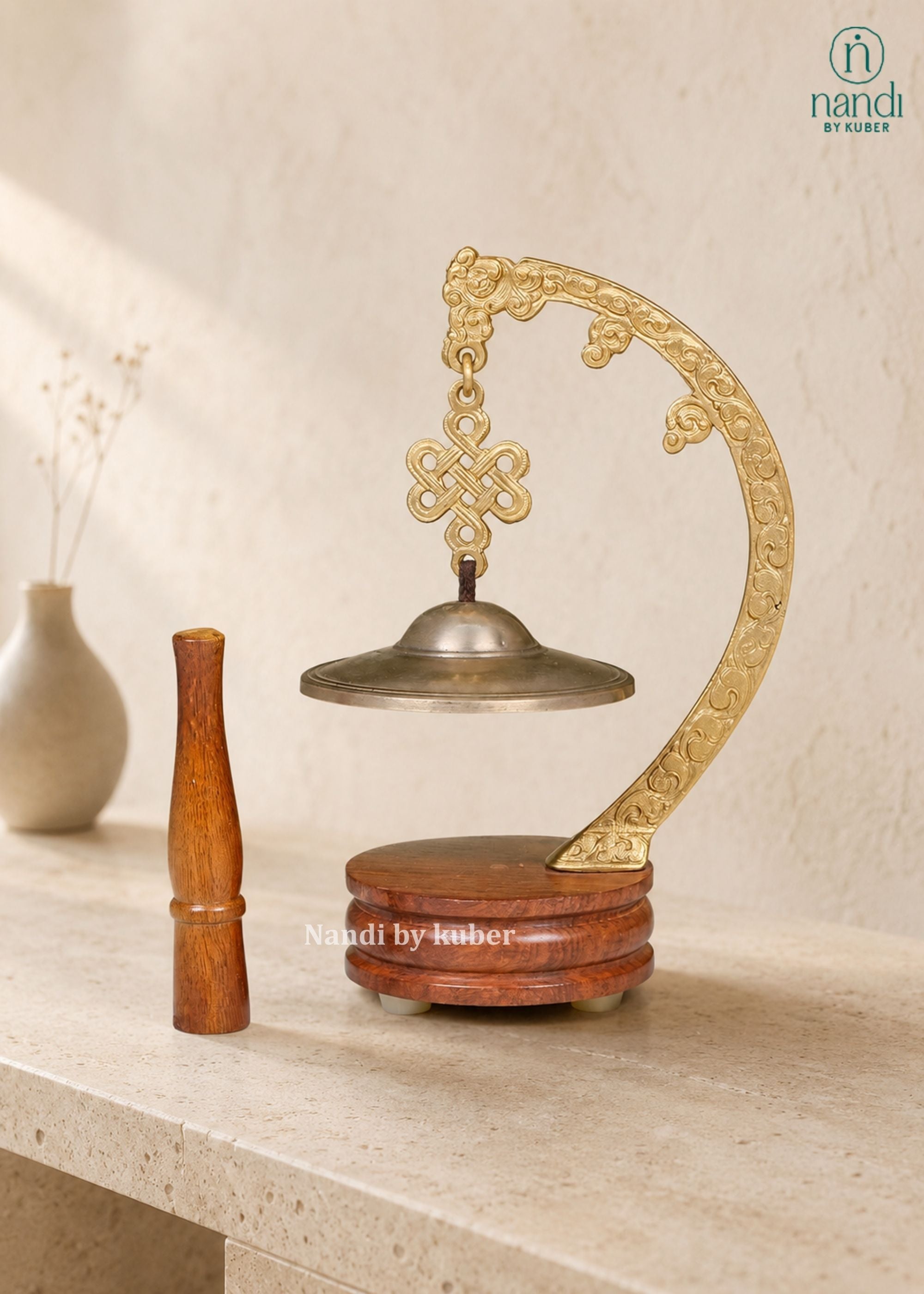 Brass Dinner Bell - lifestyle view