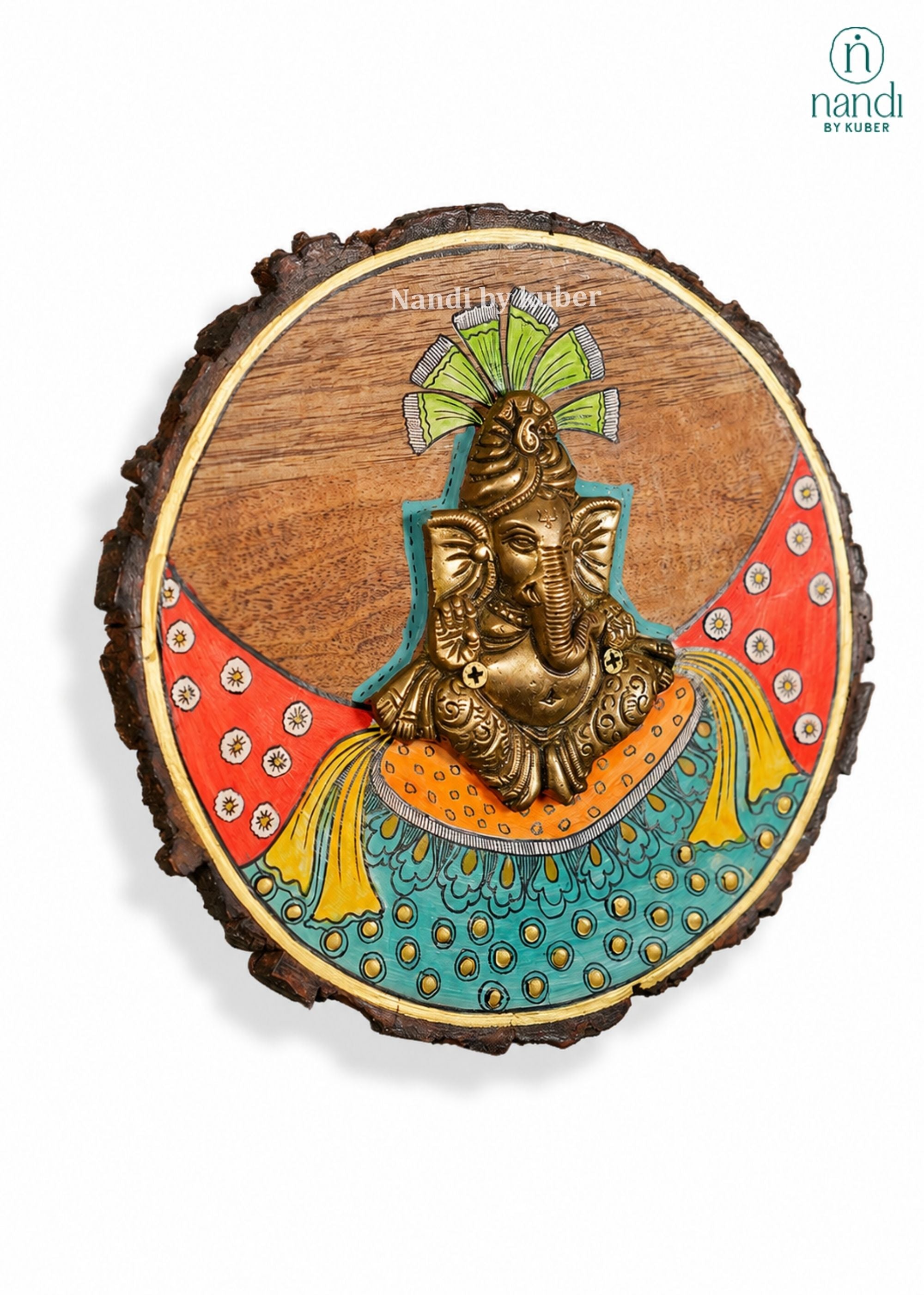 Brass Ganesh Pagdi - front view