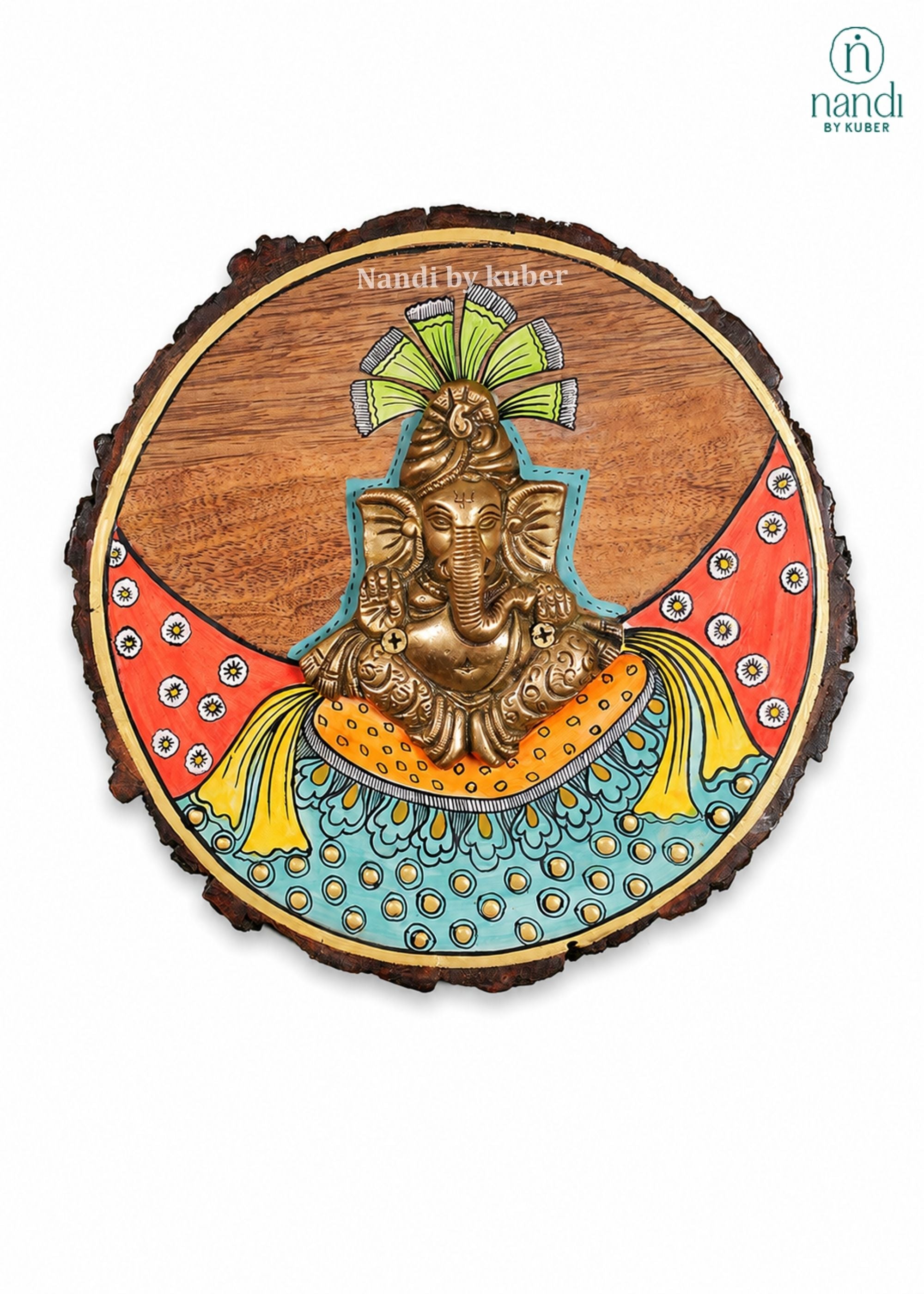 Brass Ganesh Pagdi - detail view