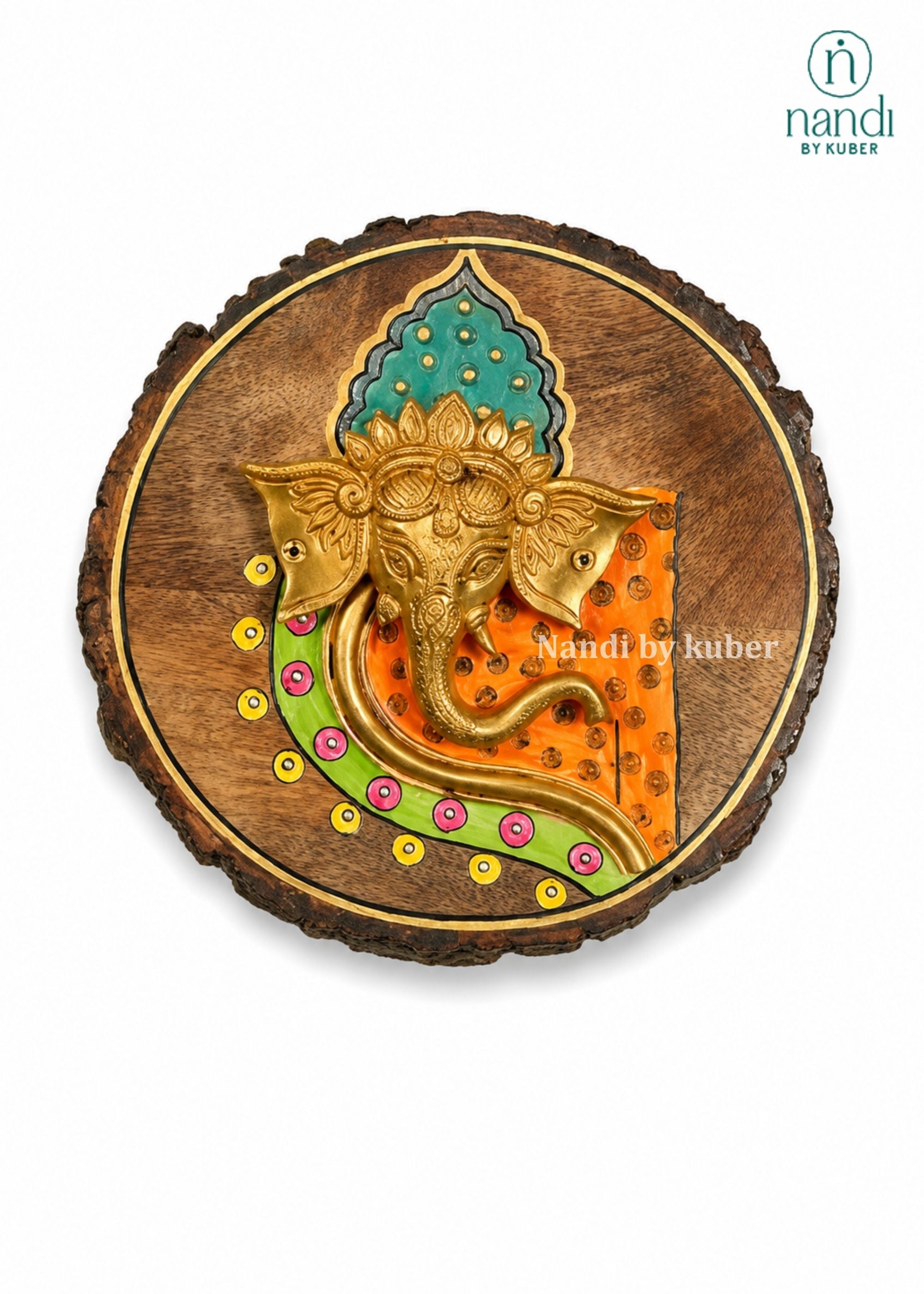 Brass Ganesh Modern with Frame - additional view