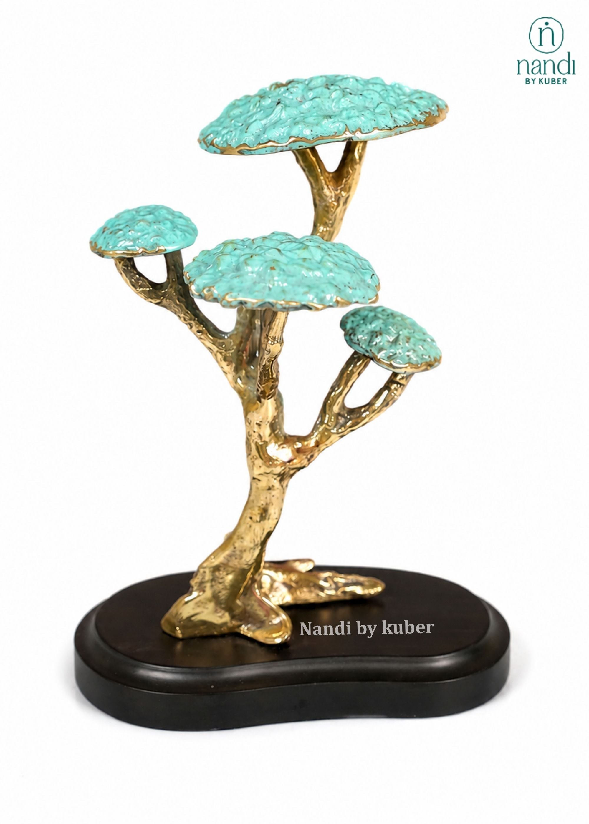 Brass Tree with Wooden base - additional view 2
