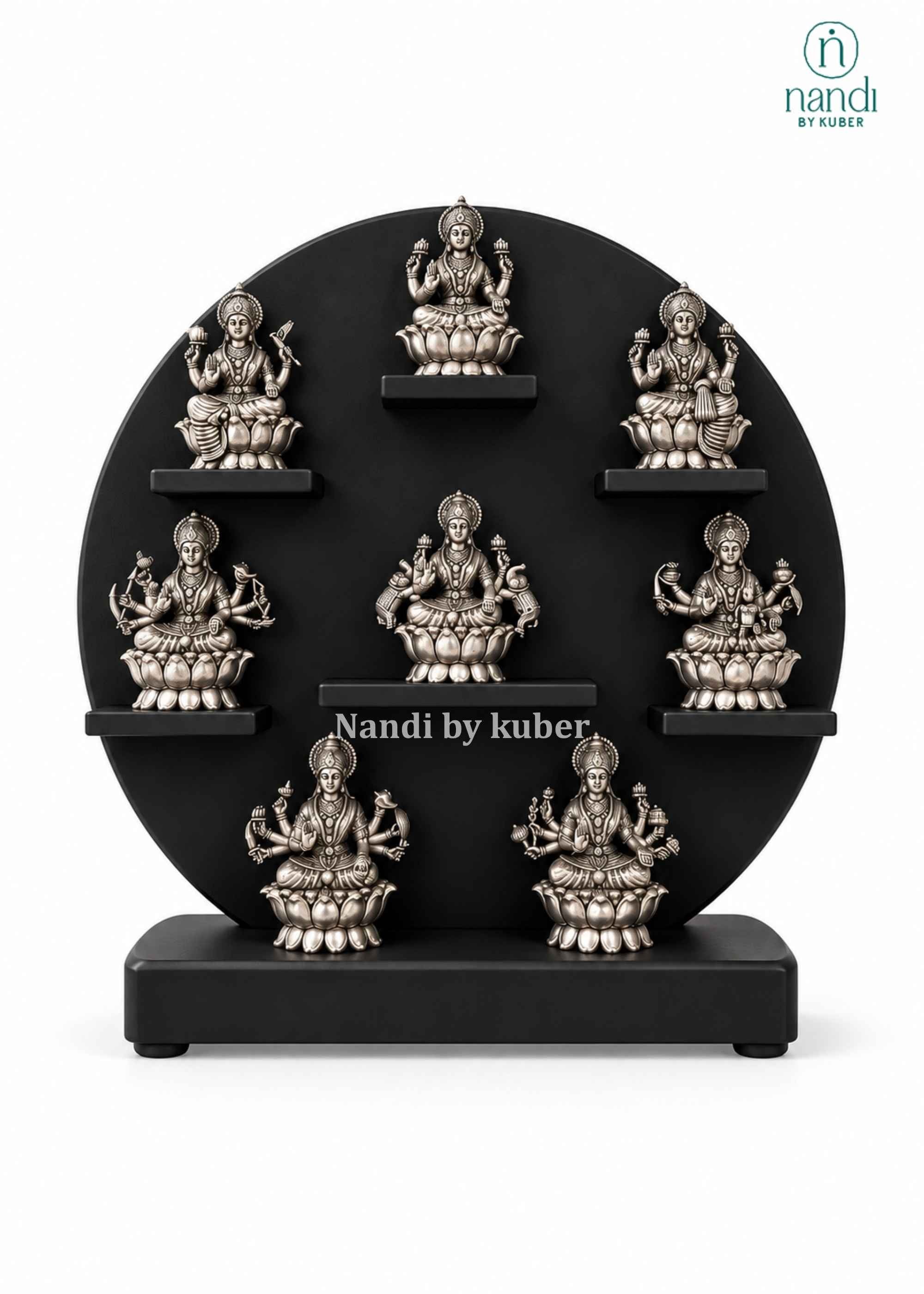 Brass Asth Laxmi Round Frame - angle 2