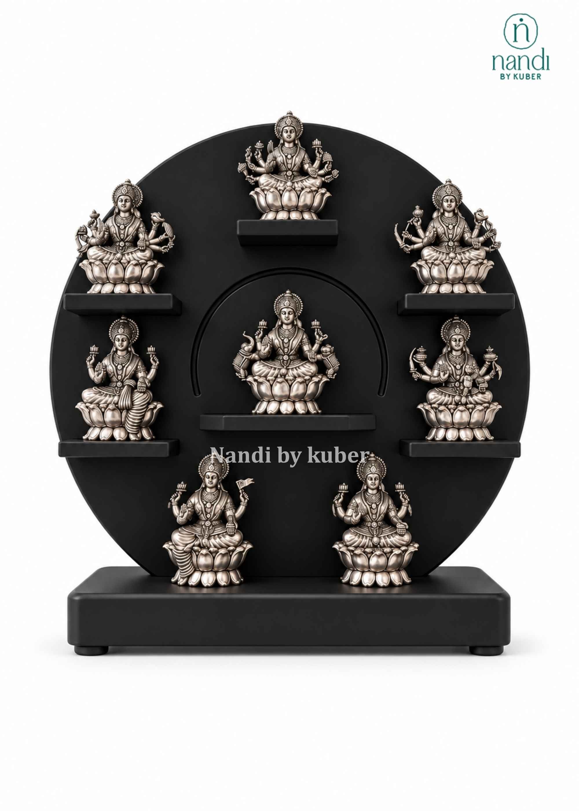 Brass Asth Laxmi Round Frame - angle 2