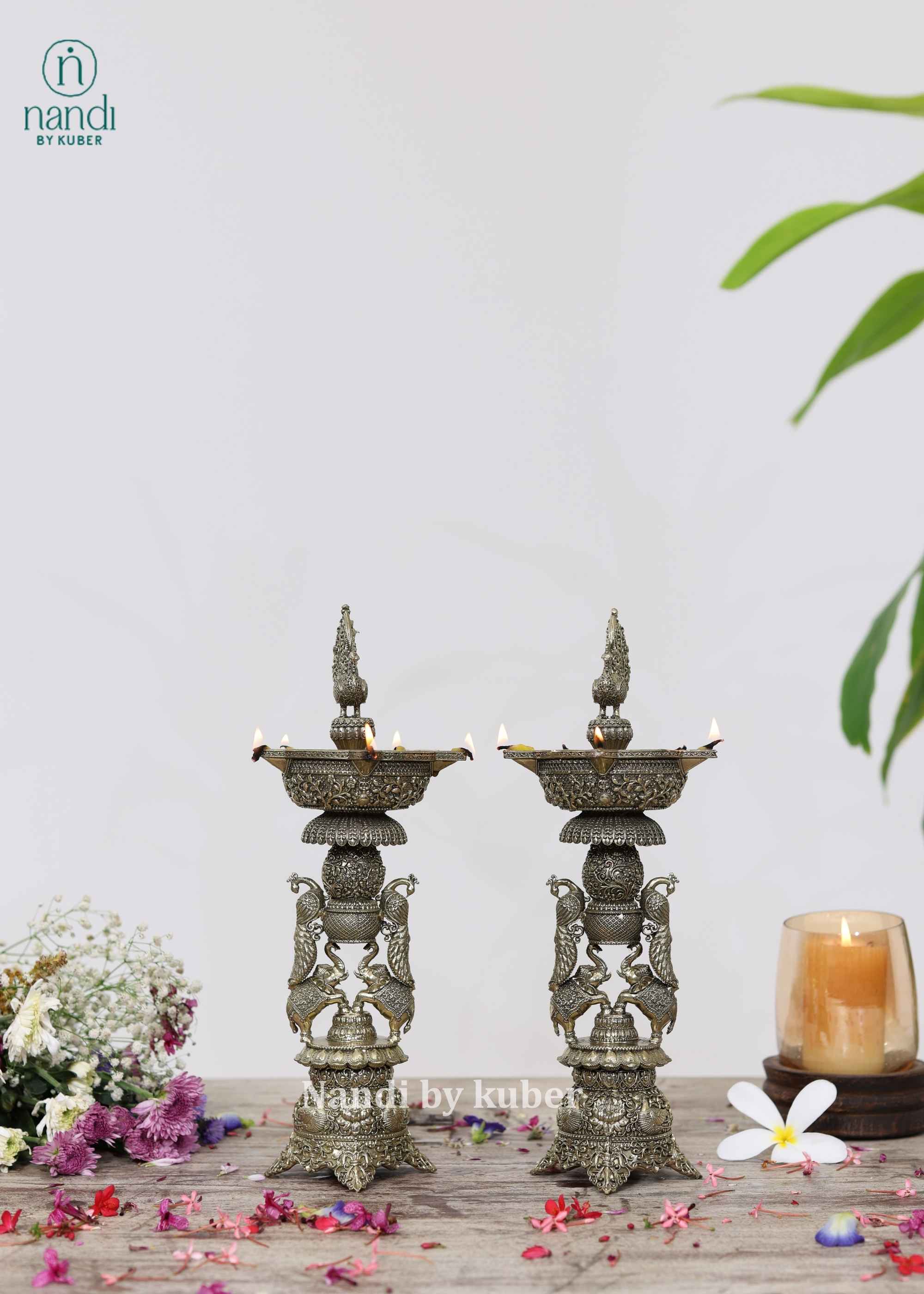 Brass Oil Lamp - additional view