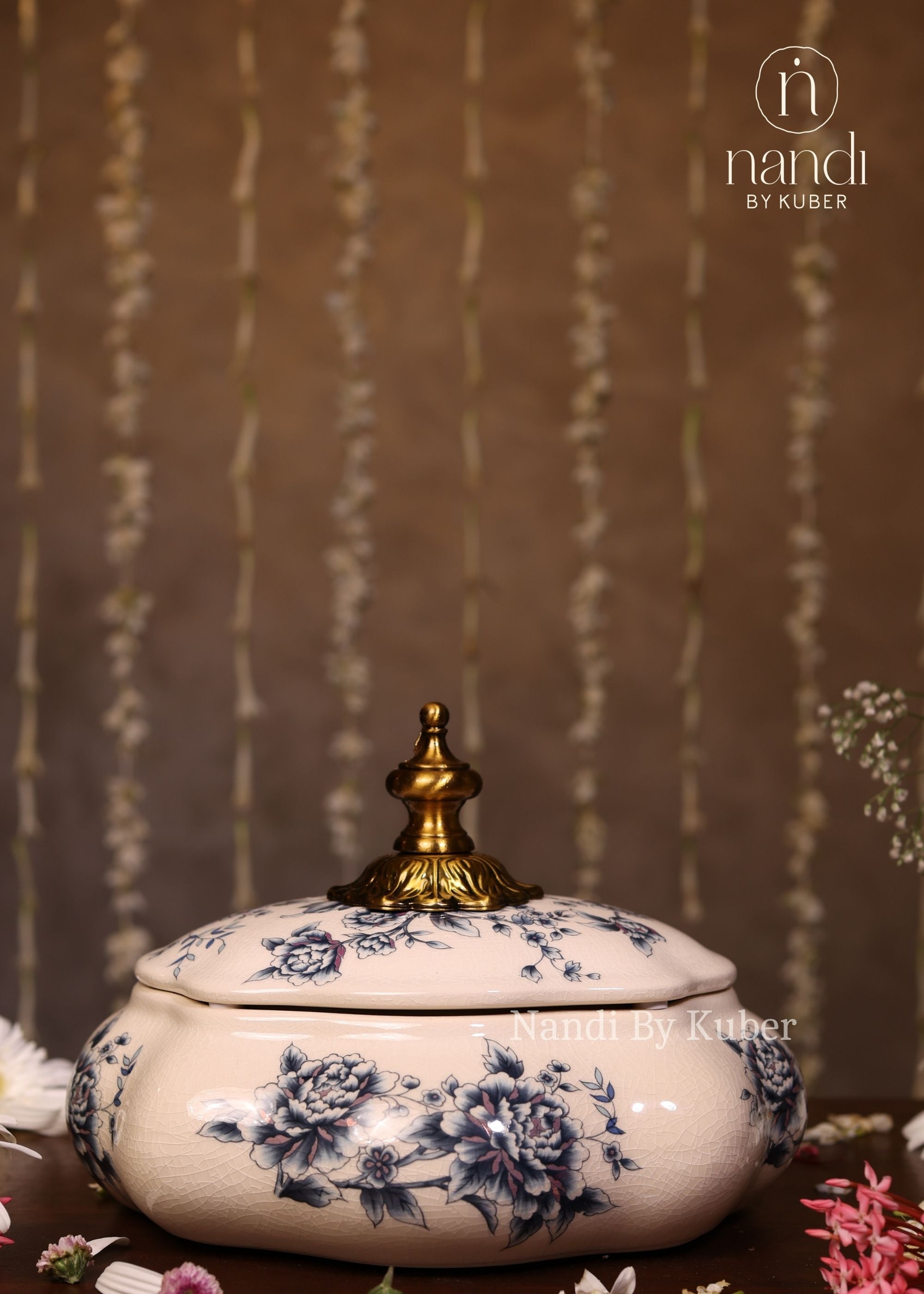 Ceramic Oval Box - front view