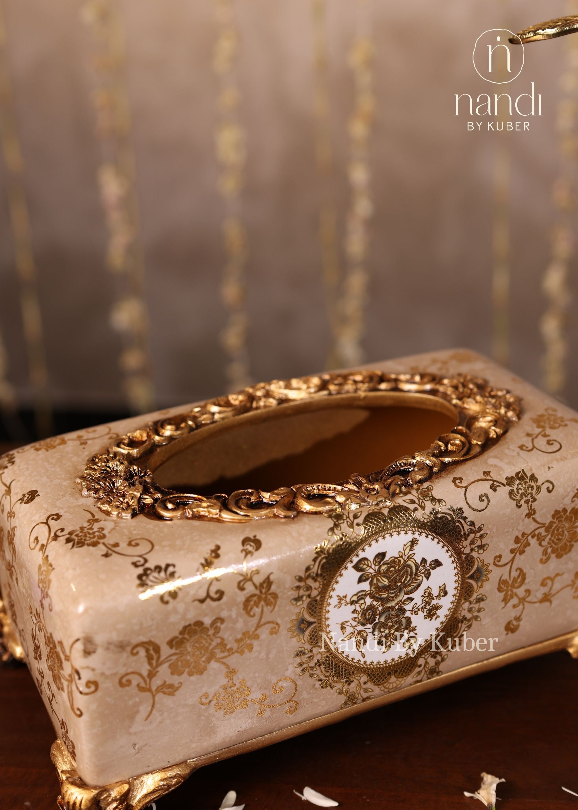 Ceramic Tissue Box 10.5 inch - side view