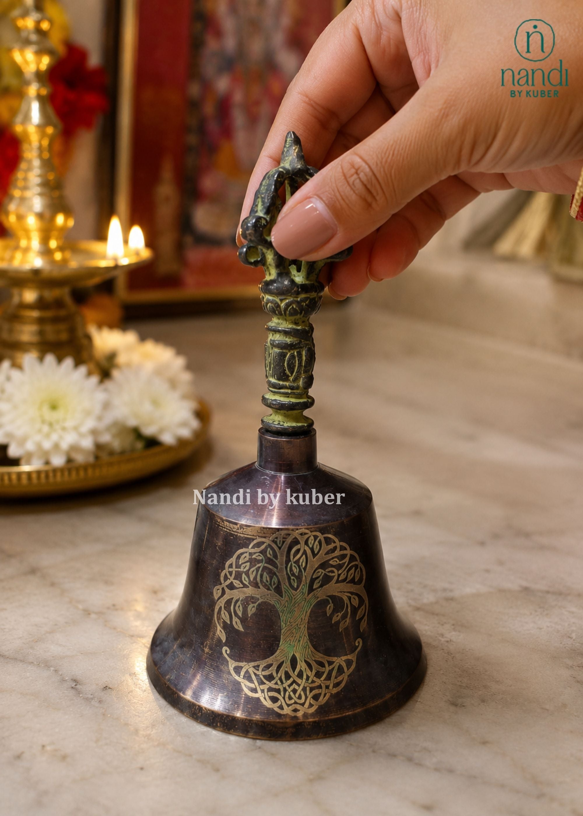 Brass Hand Bell - front view
