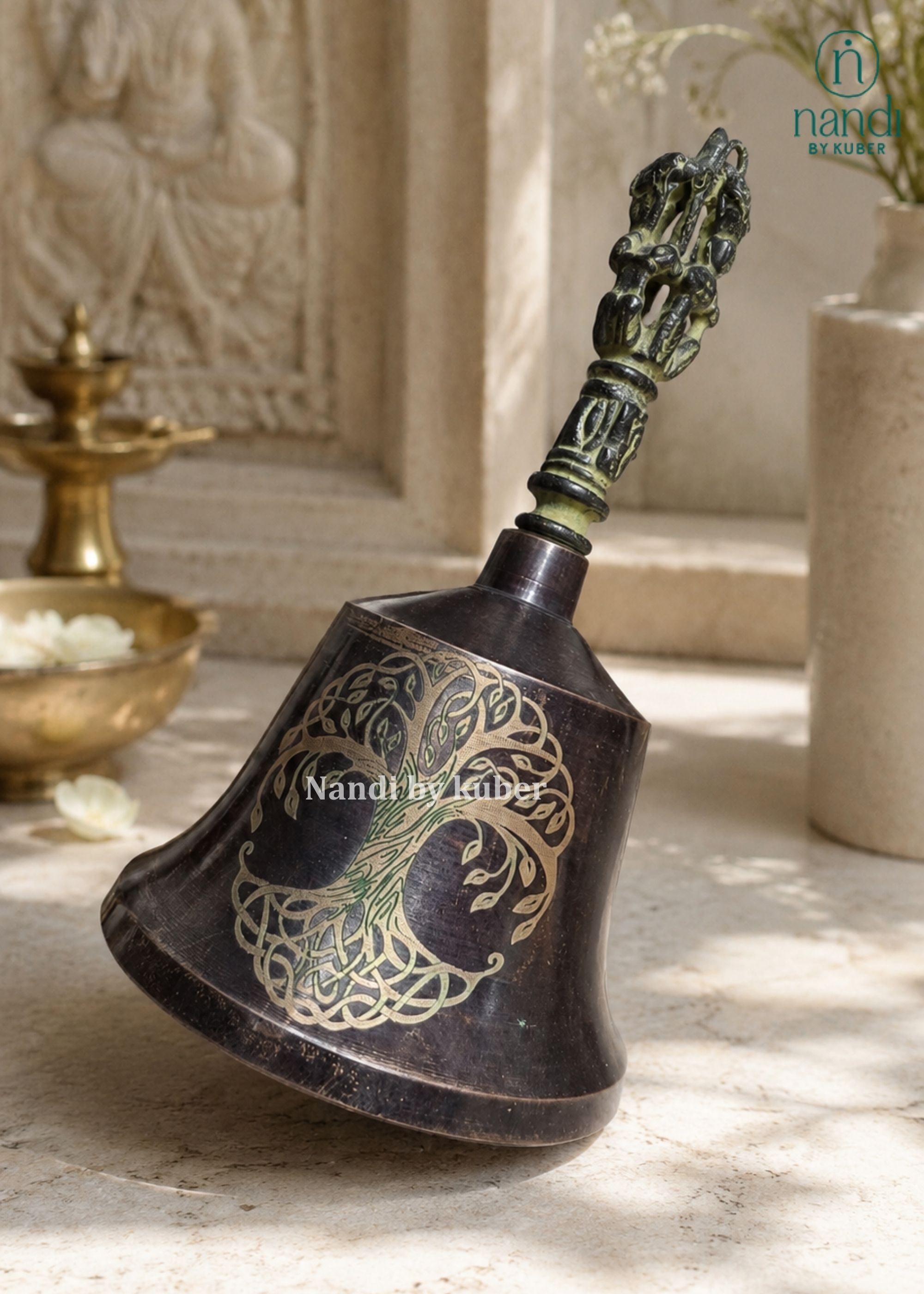 Brass Hand Bell - side view