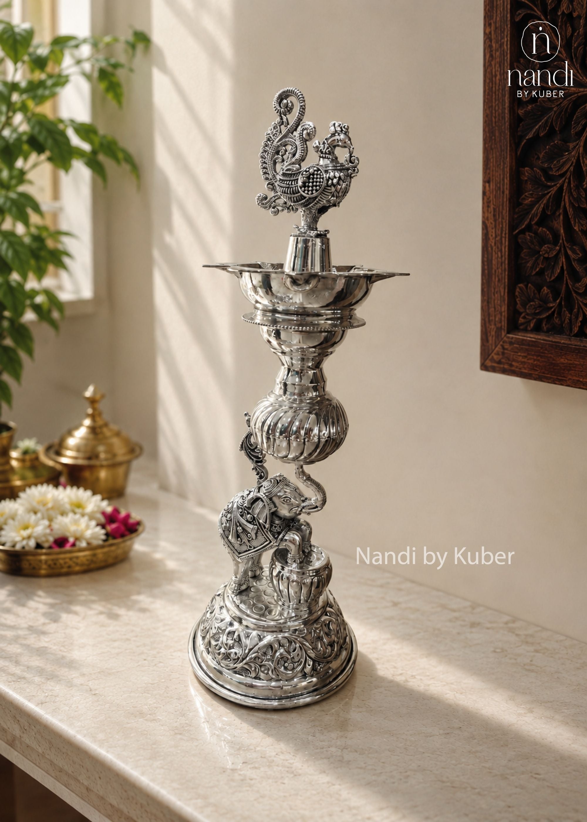 Metal Elephant Lamp - additional view